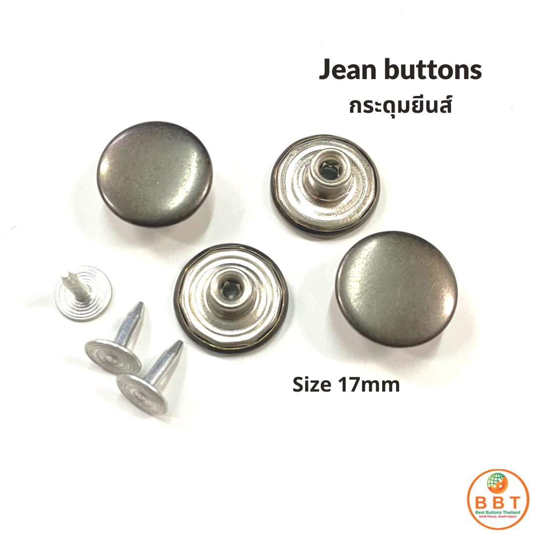 smoked black jeans button