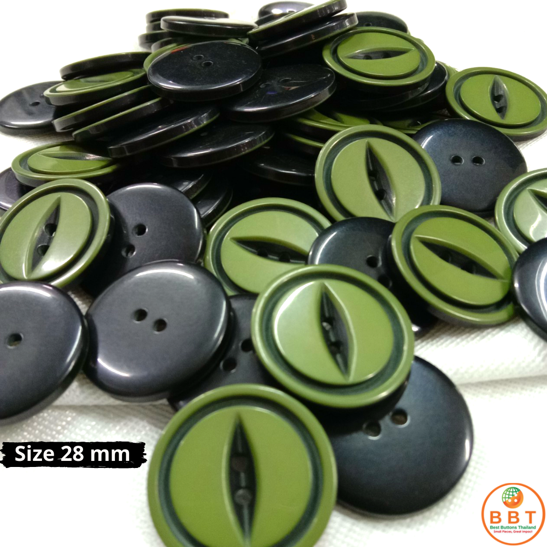 Fish Eye Buttons in Green