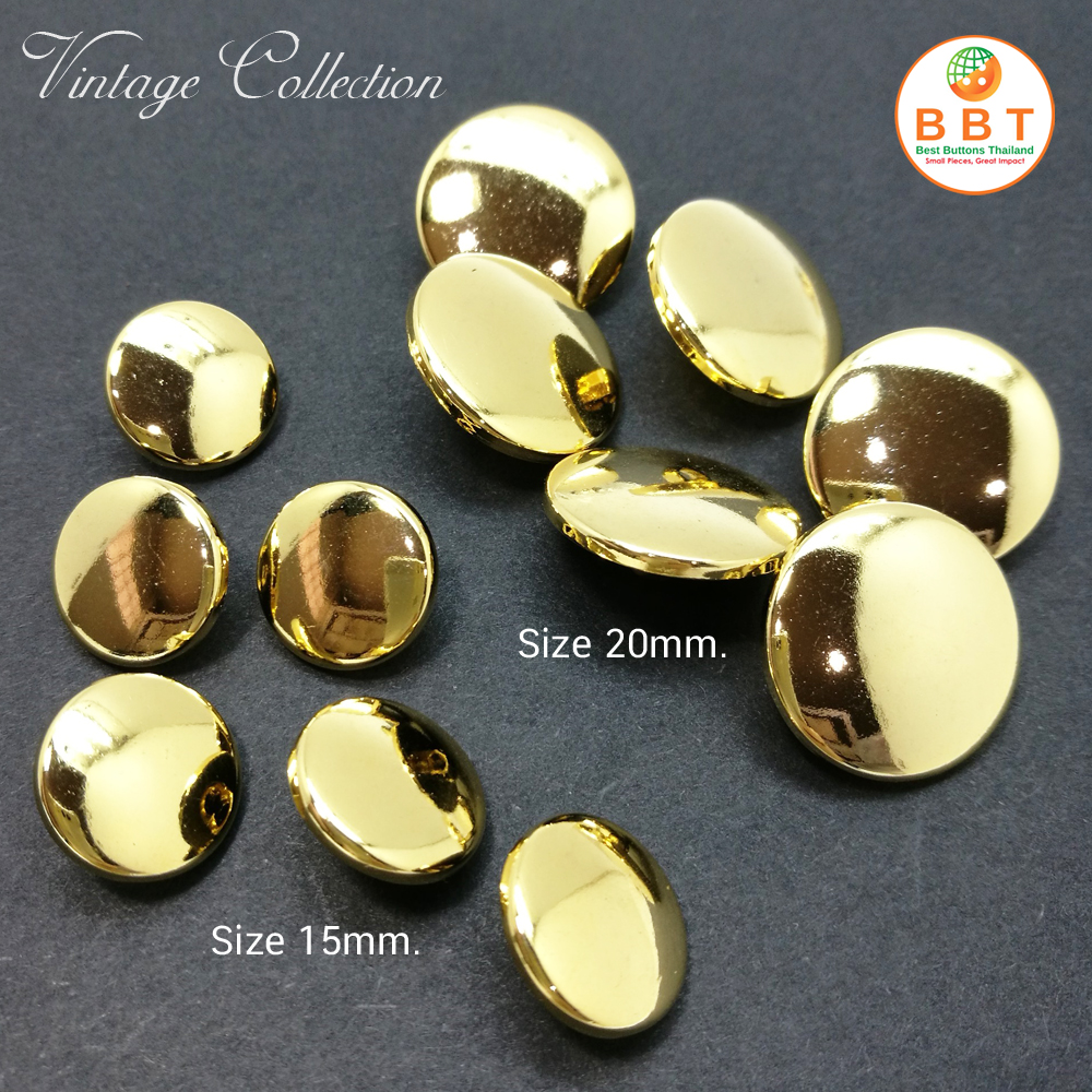 Gold Vintage Buttons for Suits 20mm