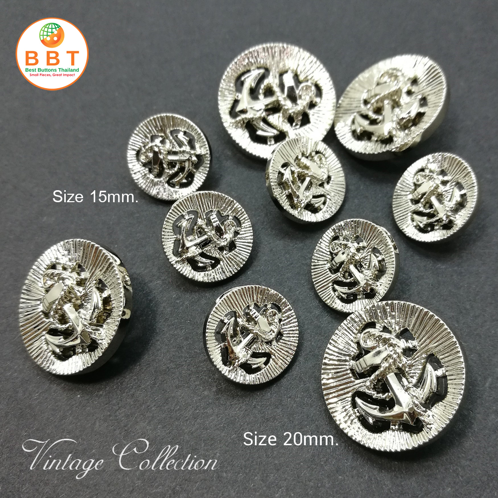 Silver Vintage Buttons 20 mm(copy)