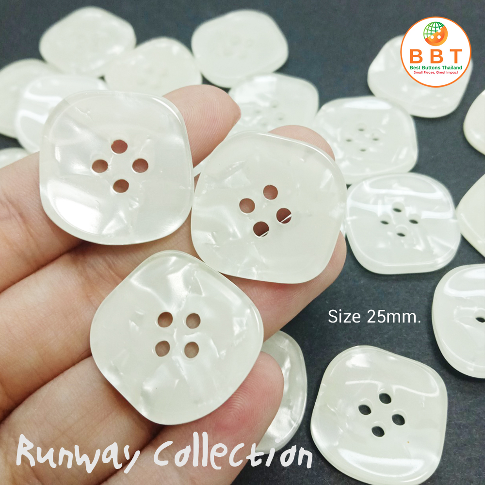 Square Buttons 25 mm