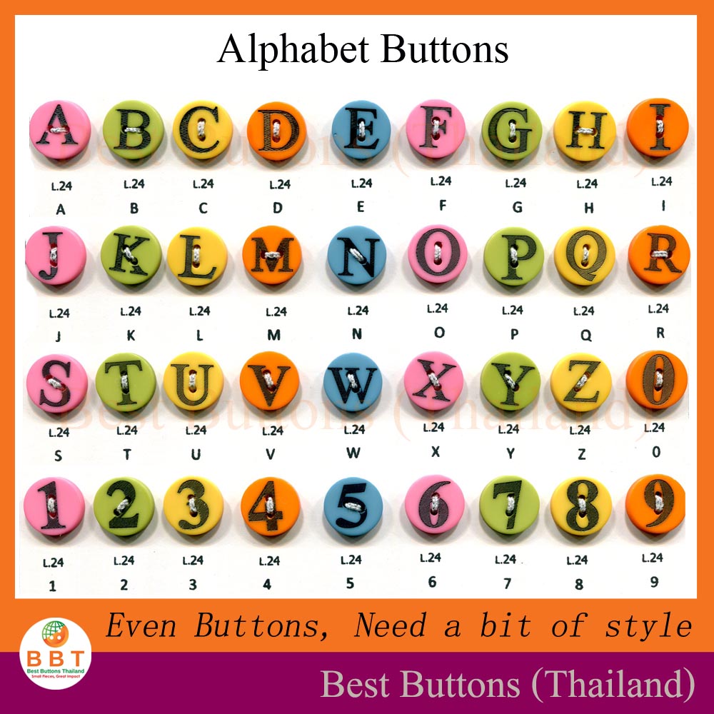 Alphabet Buttons ABC  (24L)