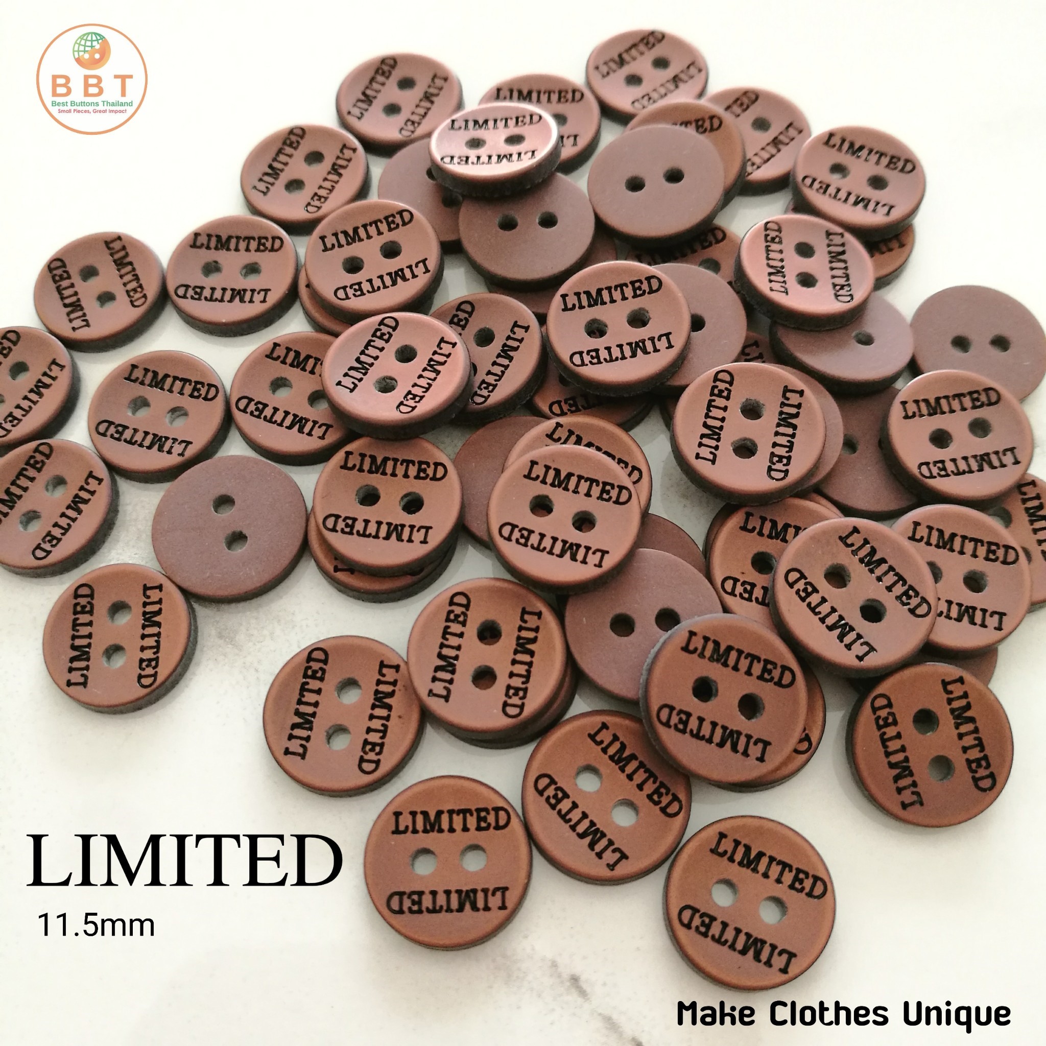 Engraving Buttons "LIMITED" in Copper