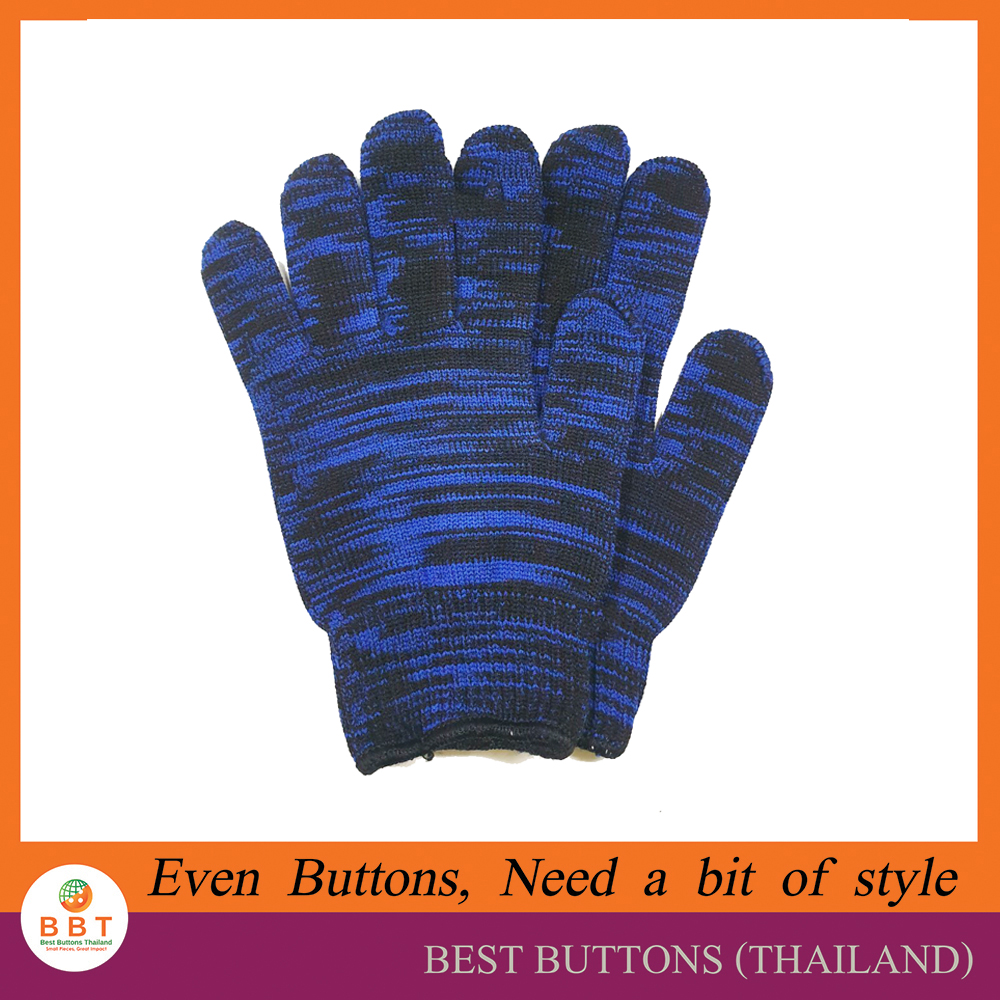 100% Deep Blue Cotton Gloves