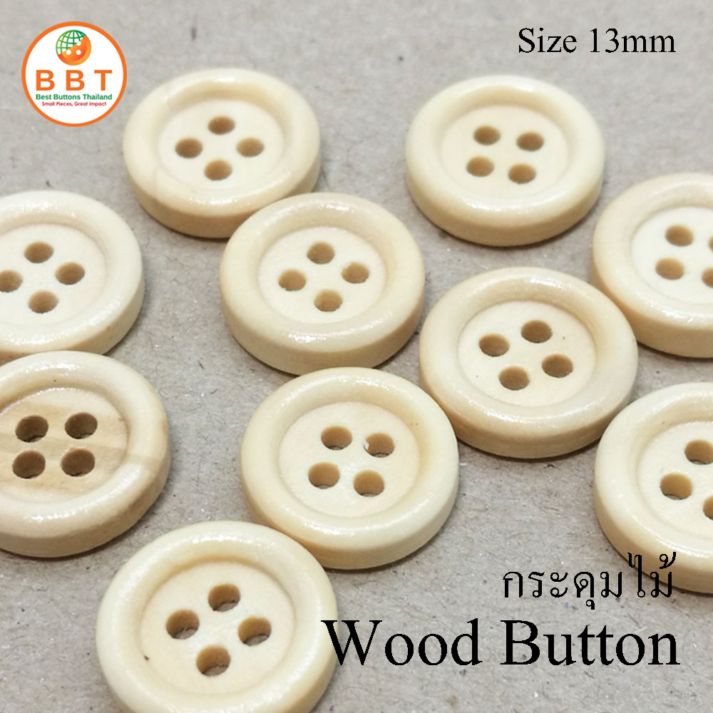 WOOD Buttons 13 mm