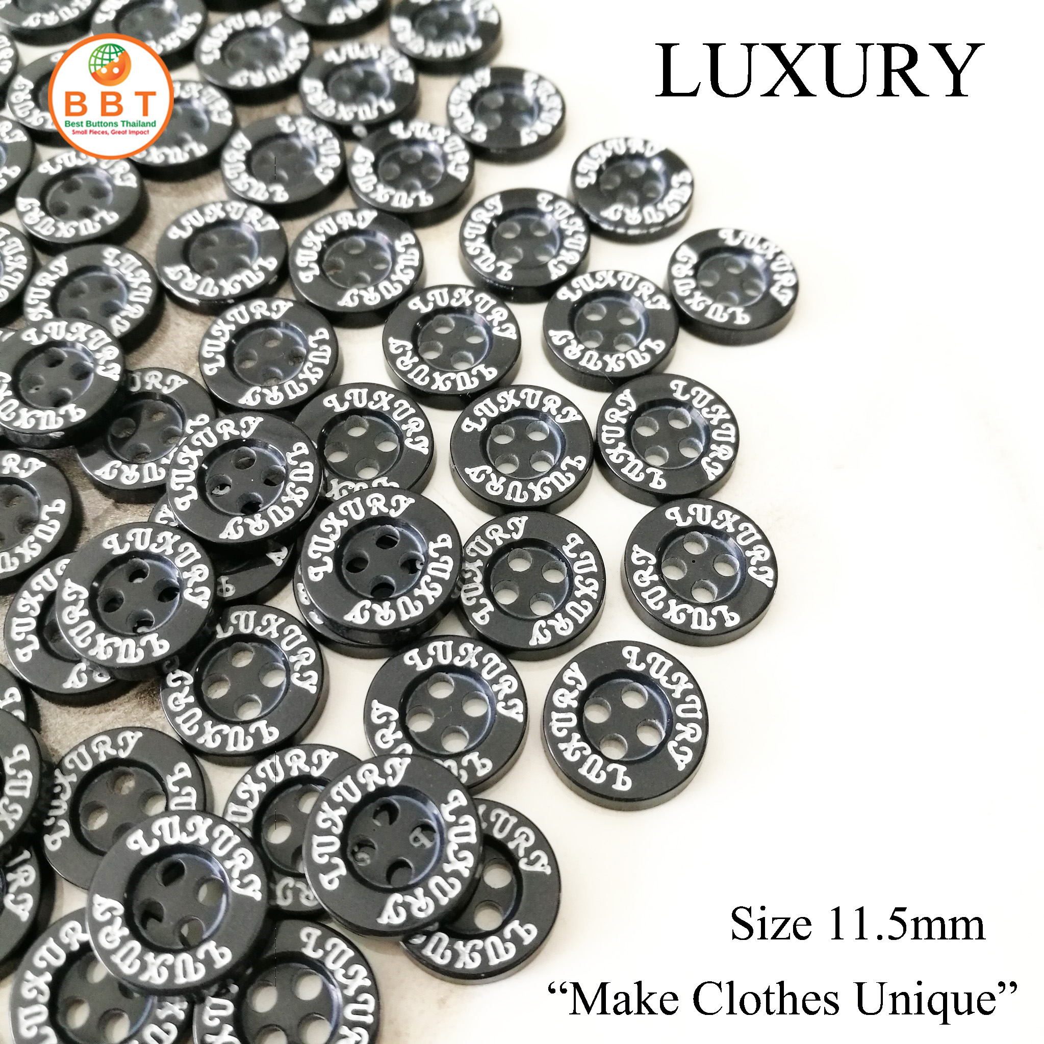 Engraving Buttons "Luxury" in Black Buttons