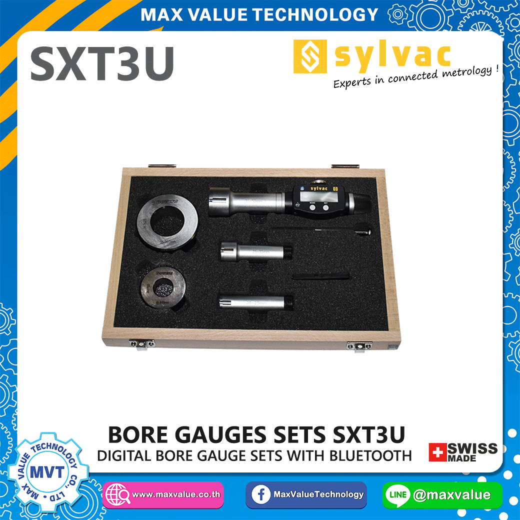 SXT3U Digital Bore Gauge Set with Bluetooth - Metric