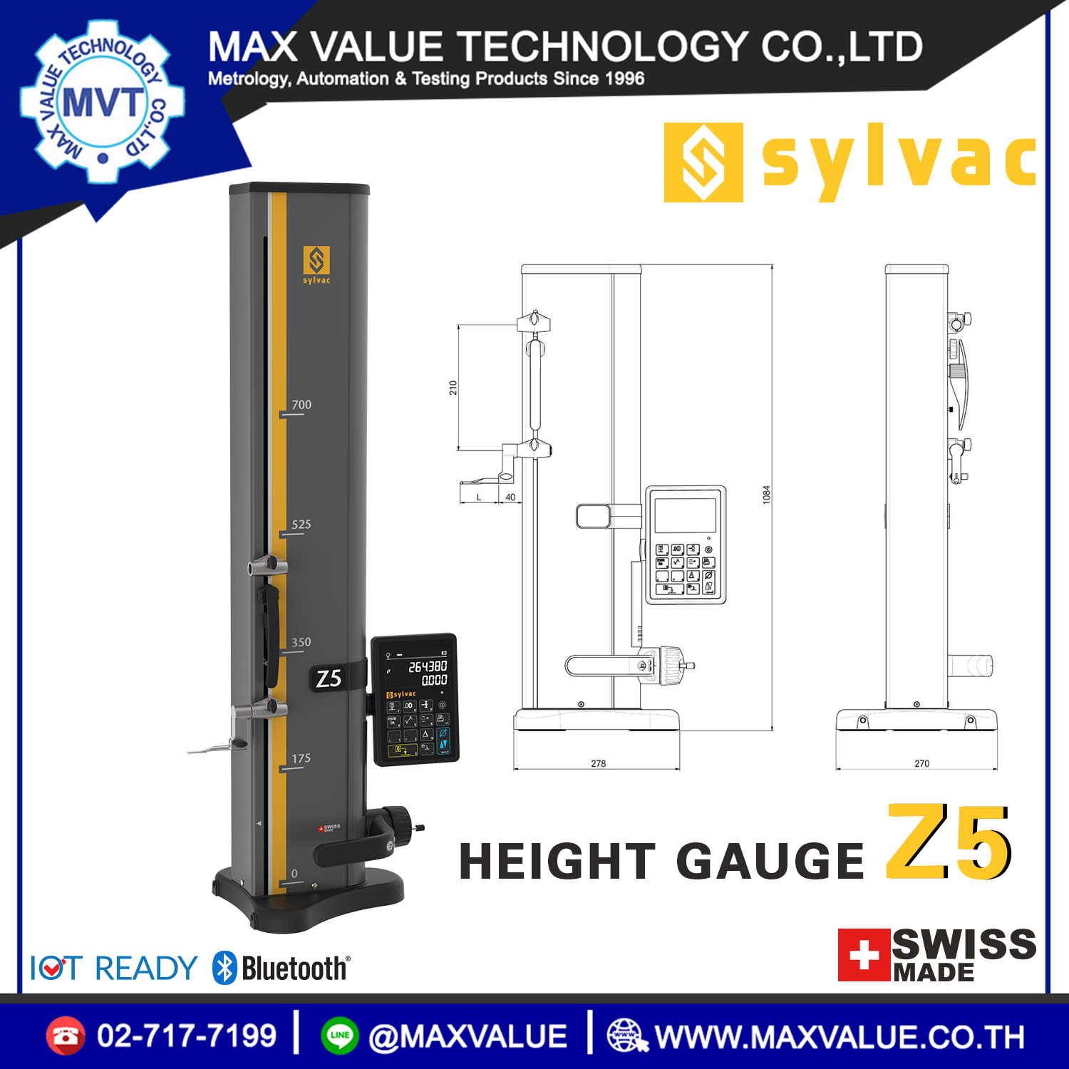 "SYLVAC" Height gauge Z5 Maxvalue