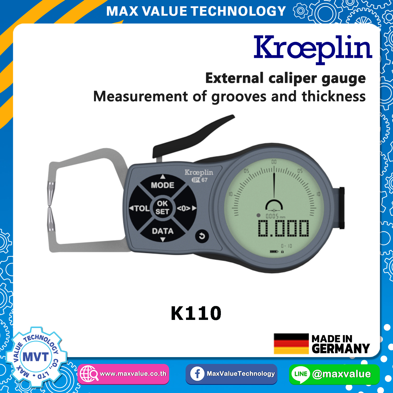 K110 - External Caliper Gauge (Electronic) 0-10 mm