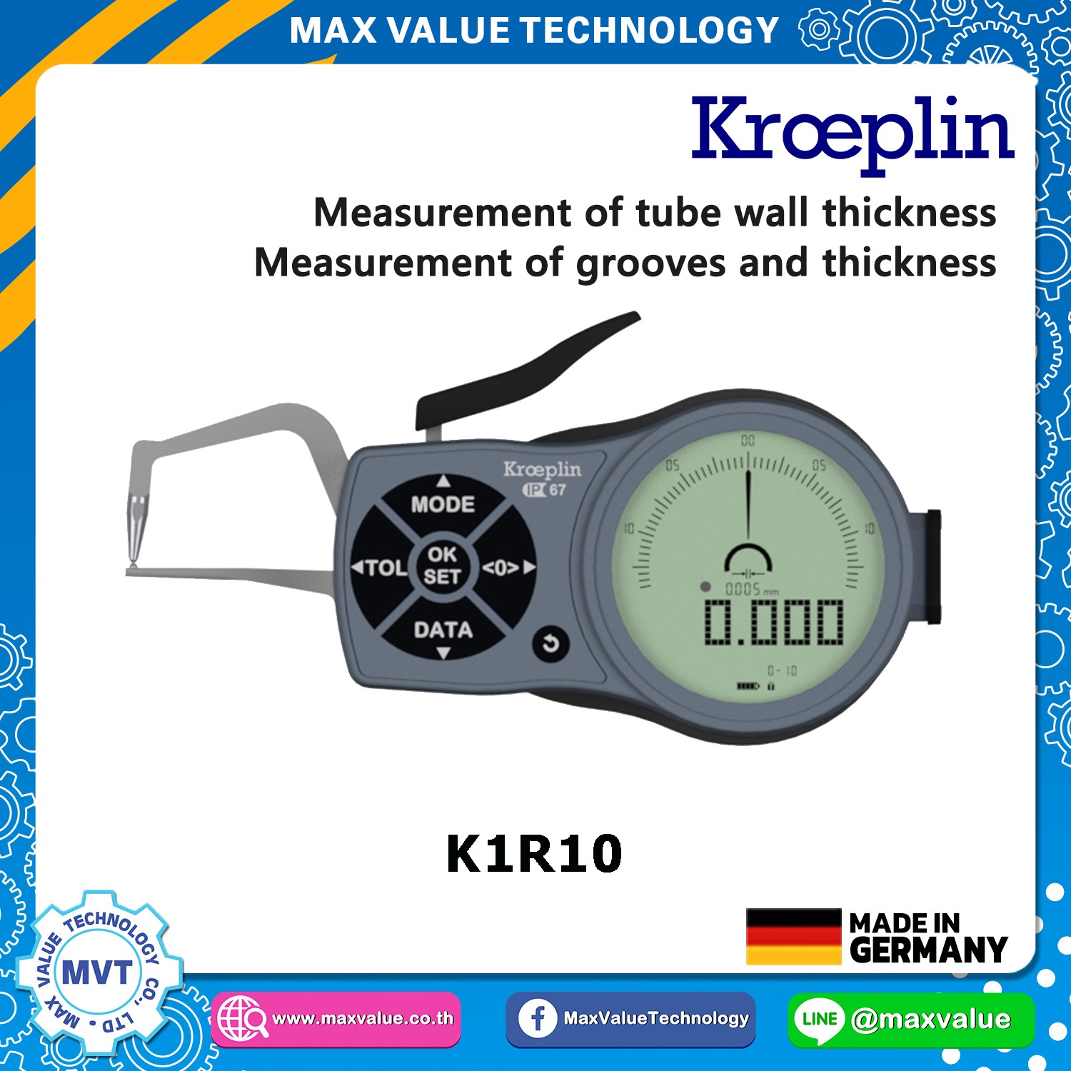K1R10S - External Caliper Gauge (Electronic) 0-10 mm