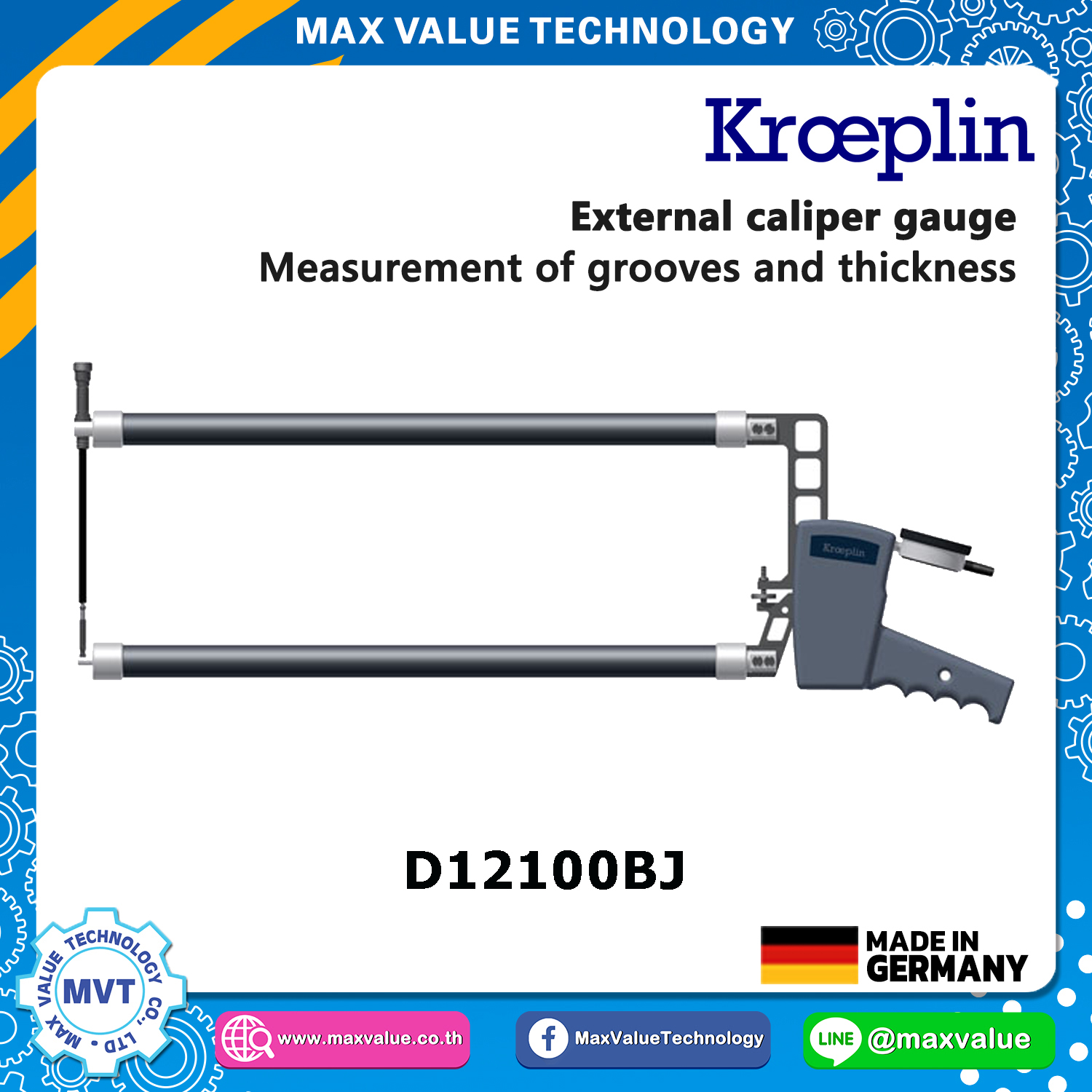 D12100BJ - External Caliper Gauge (Mechanical) 0-100 mm