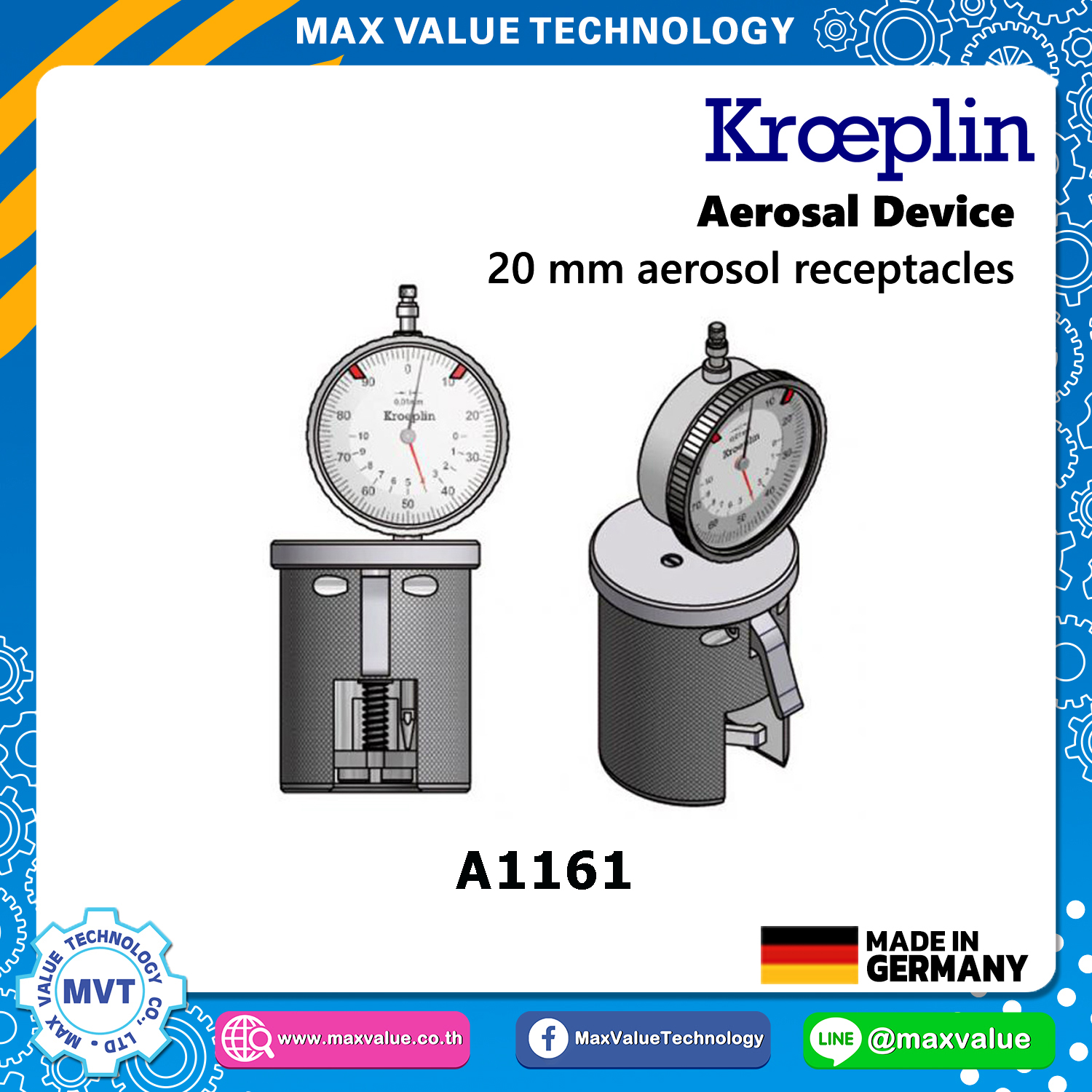 A1161/AE1161 - Aerosol devices - 20 mm aerosol receptacles