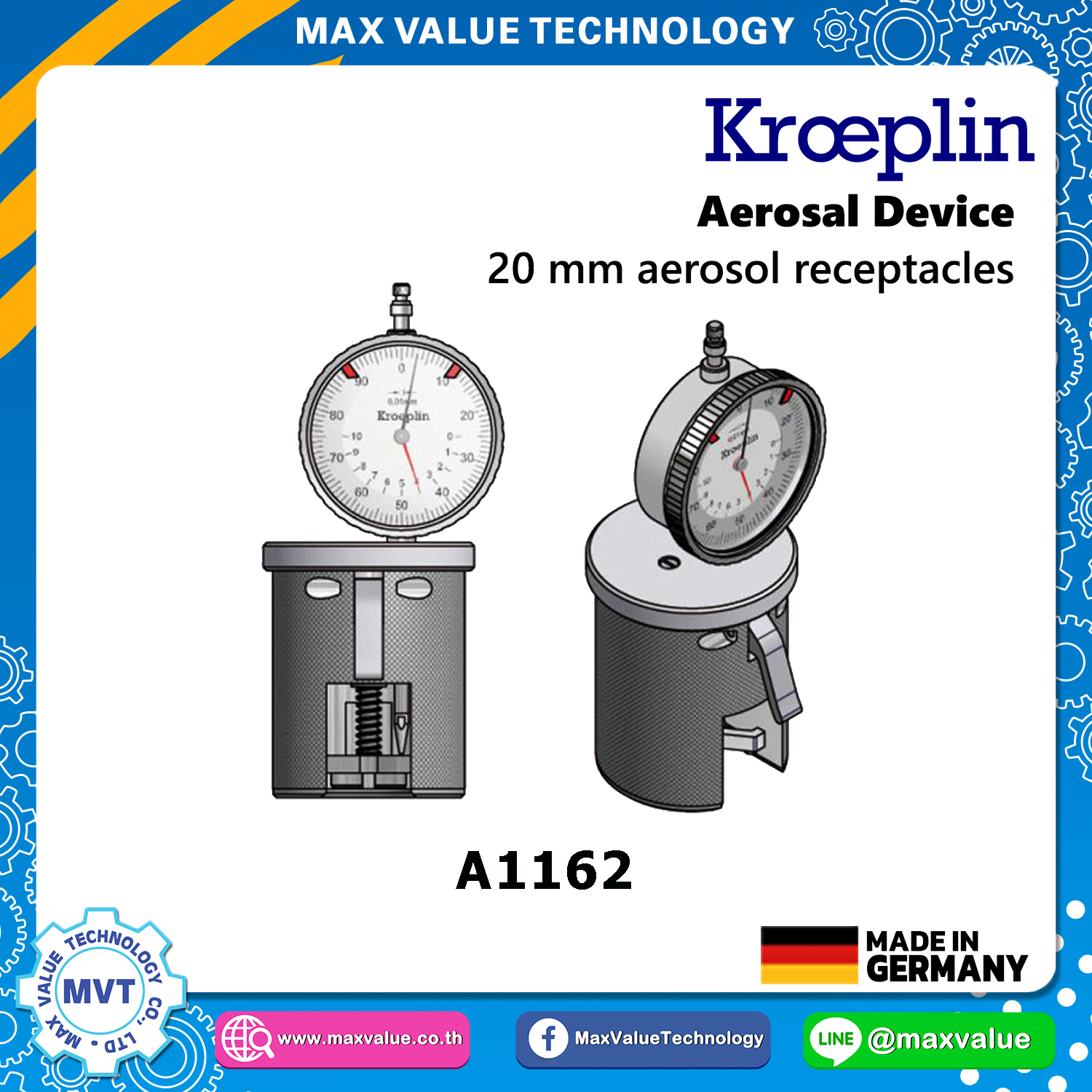 A1162/AE1162 - Aerosol devices - 20 mm aerosol receptacles