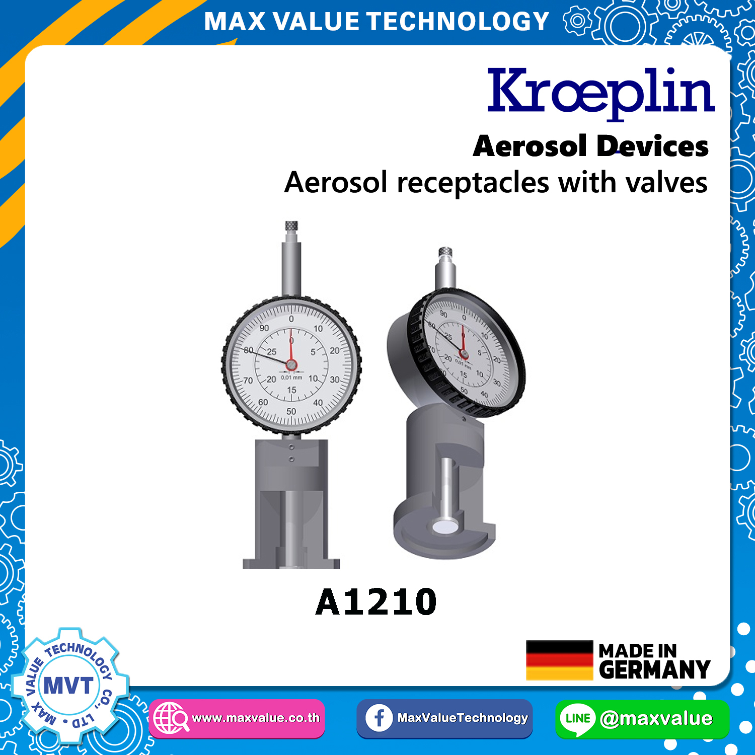 A1210/AE1210 - Aerosol devices - Aerosol receptacles with valves