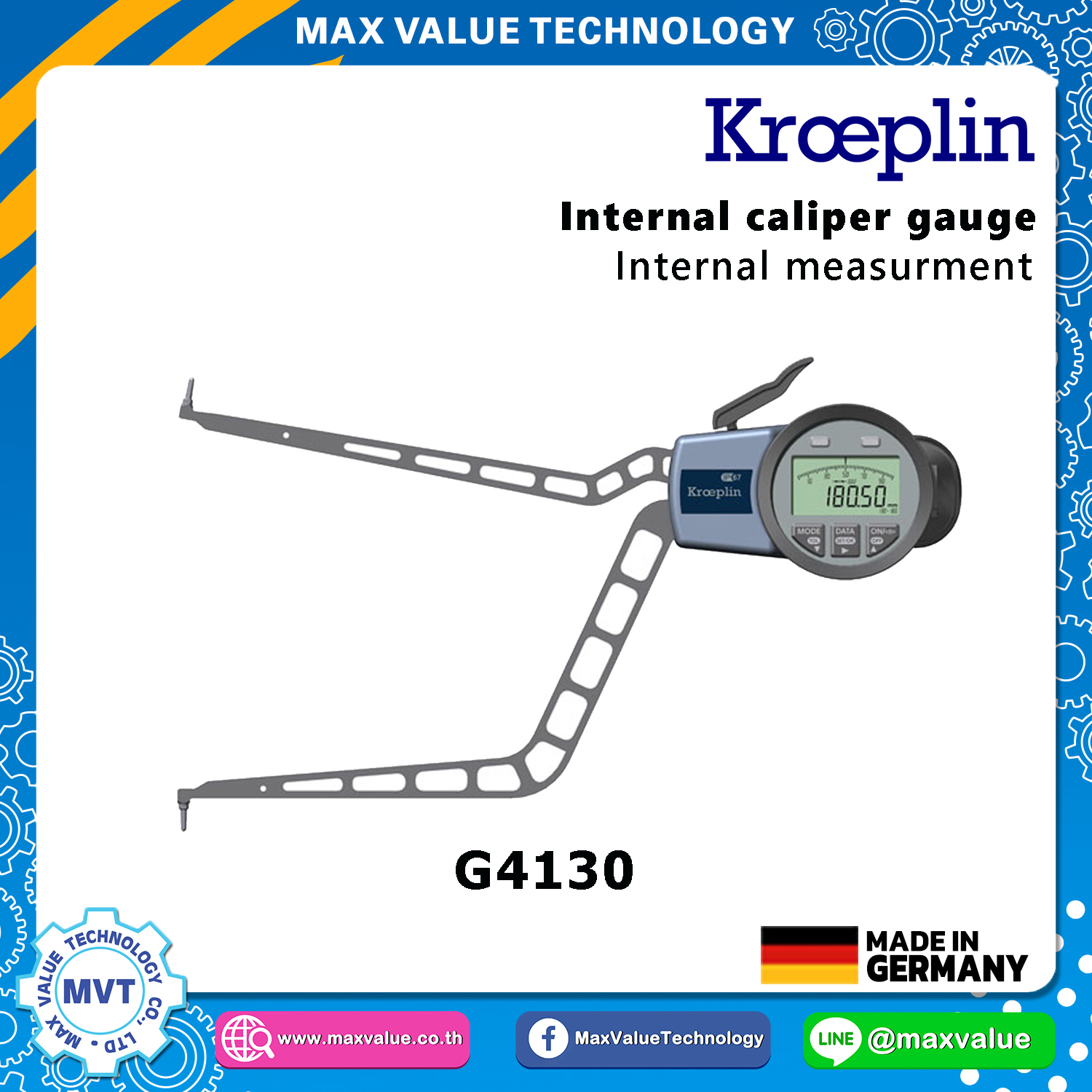 G4130 - Internal Caliper Gauge (Electronic) 130-180 mm