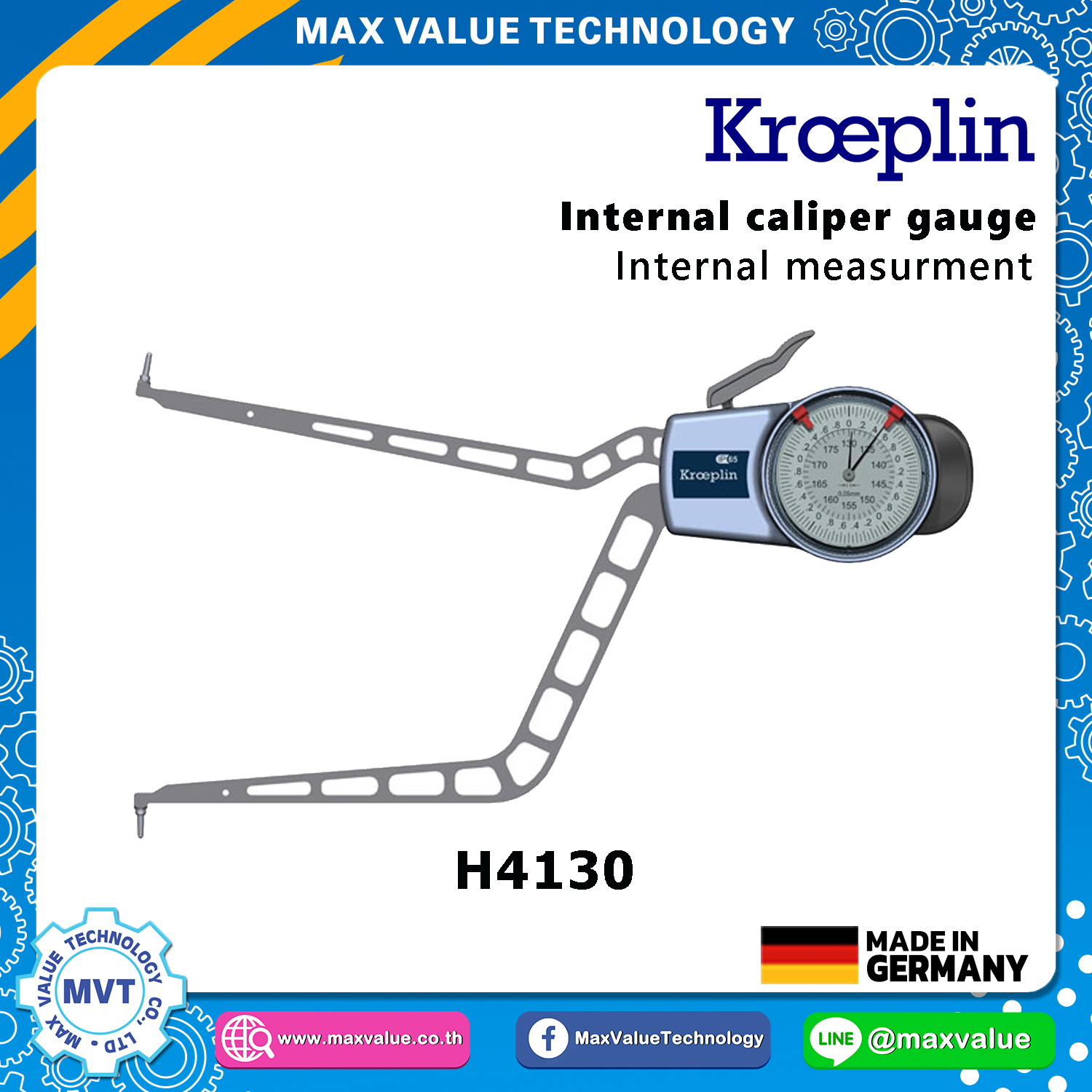 H4130 - Internal Caliper Gauge (Mechanical) 130-180 mm