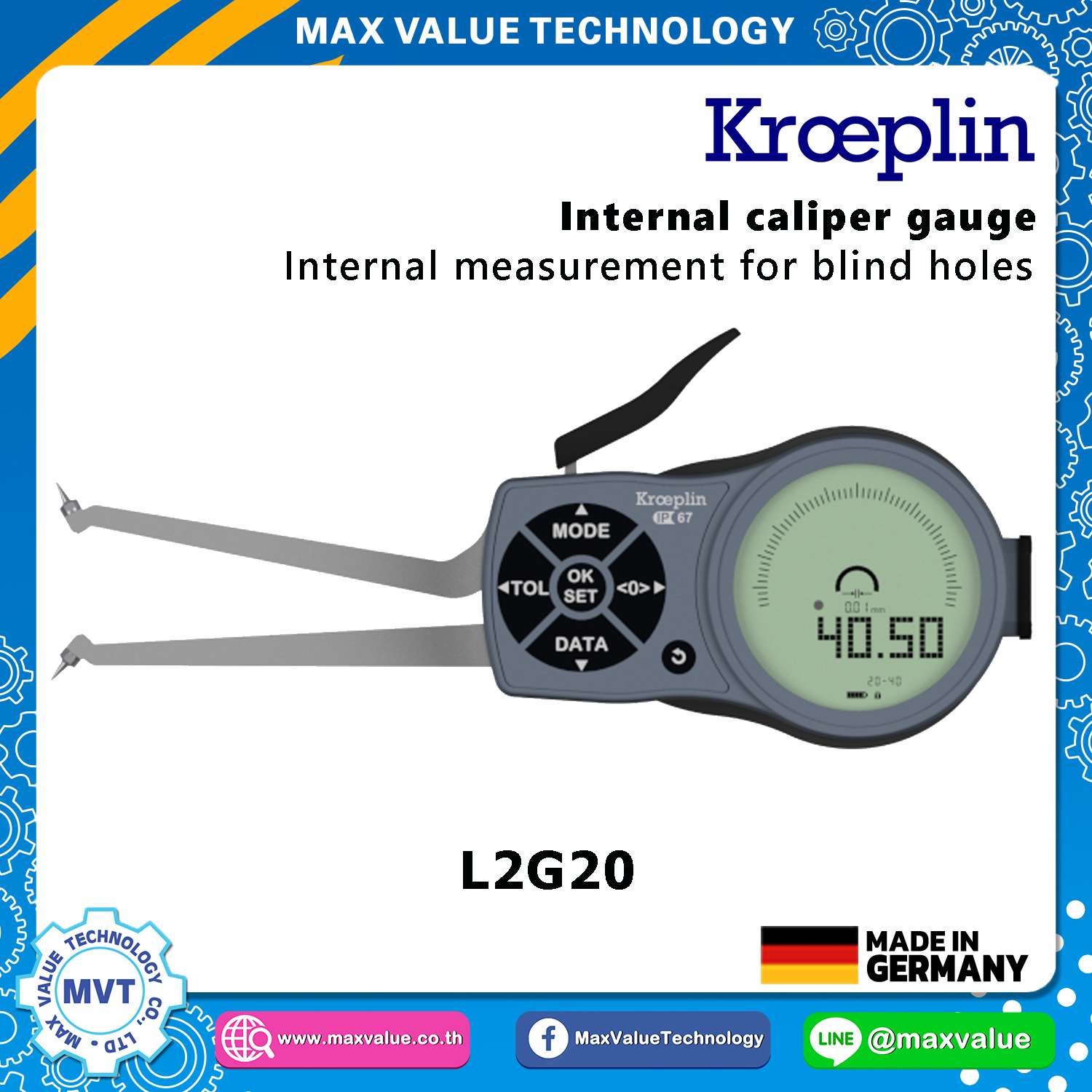 L2G20 - Internal Caliper Gauge (Electronic) 20-40 mm