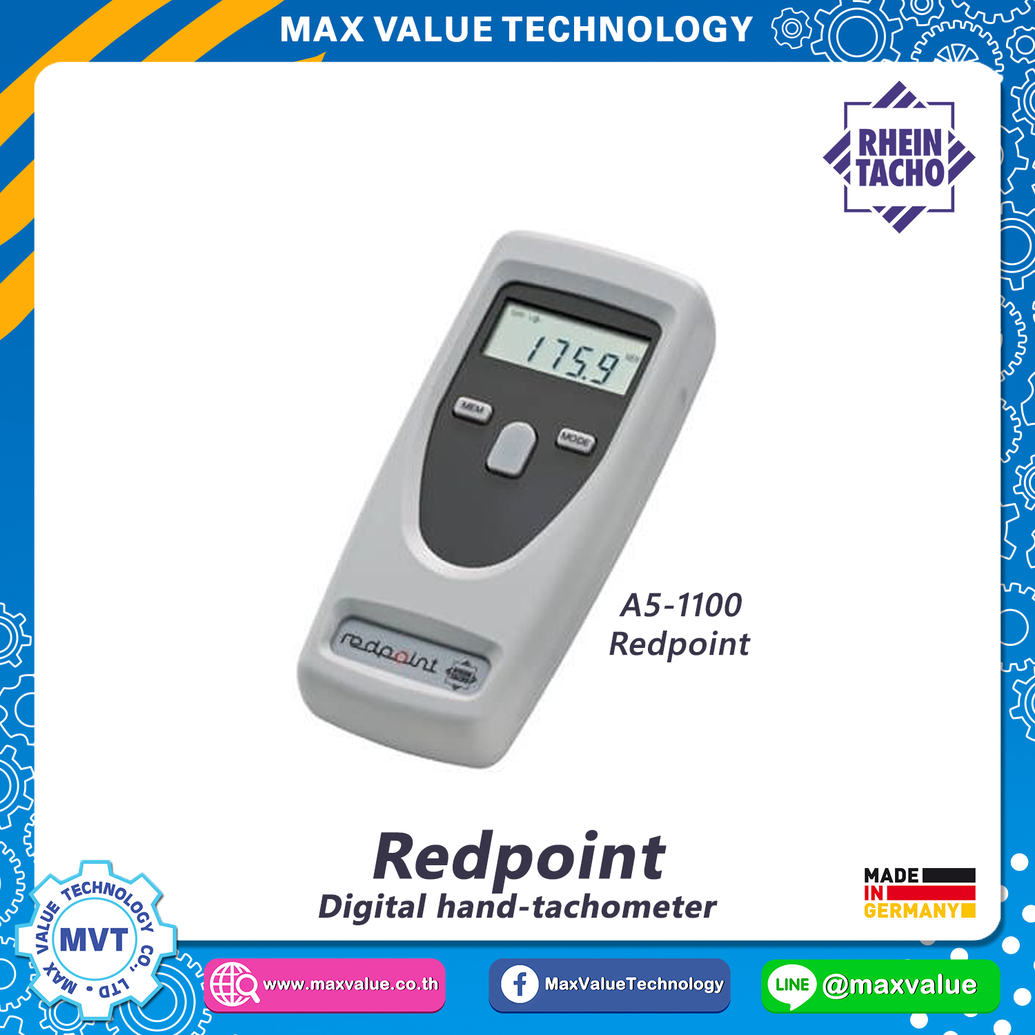 Digital hand-tachometer redpoint