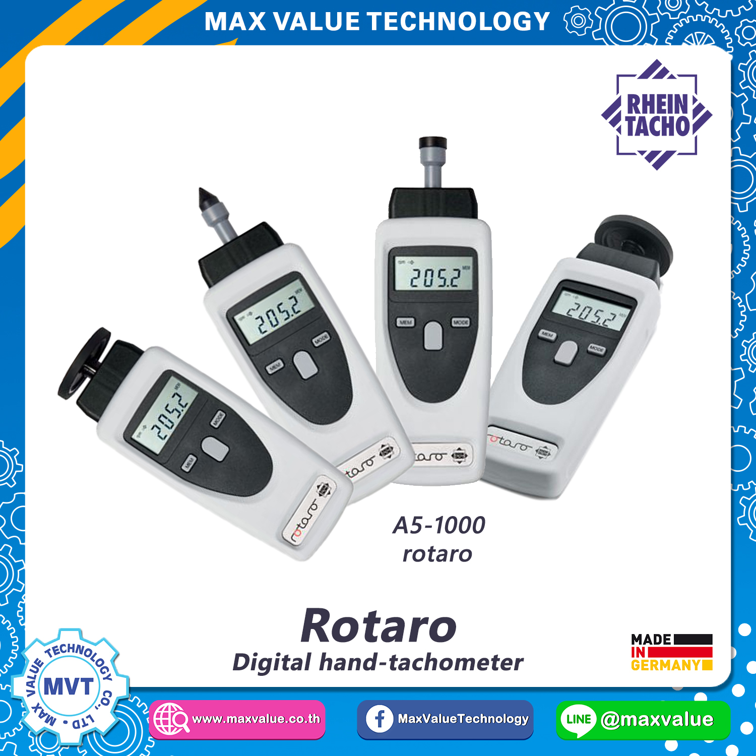 Digital hand-tachometer rotaro