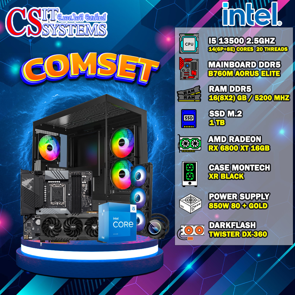 Intel i5 13500 EK簡易水冷 Thermaltake ホワイトPC インテル