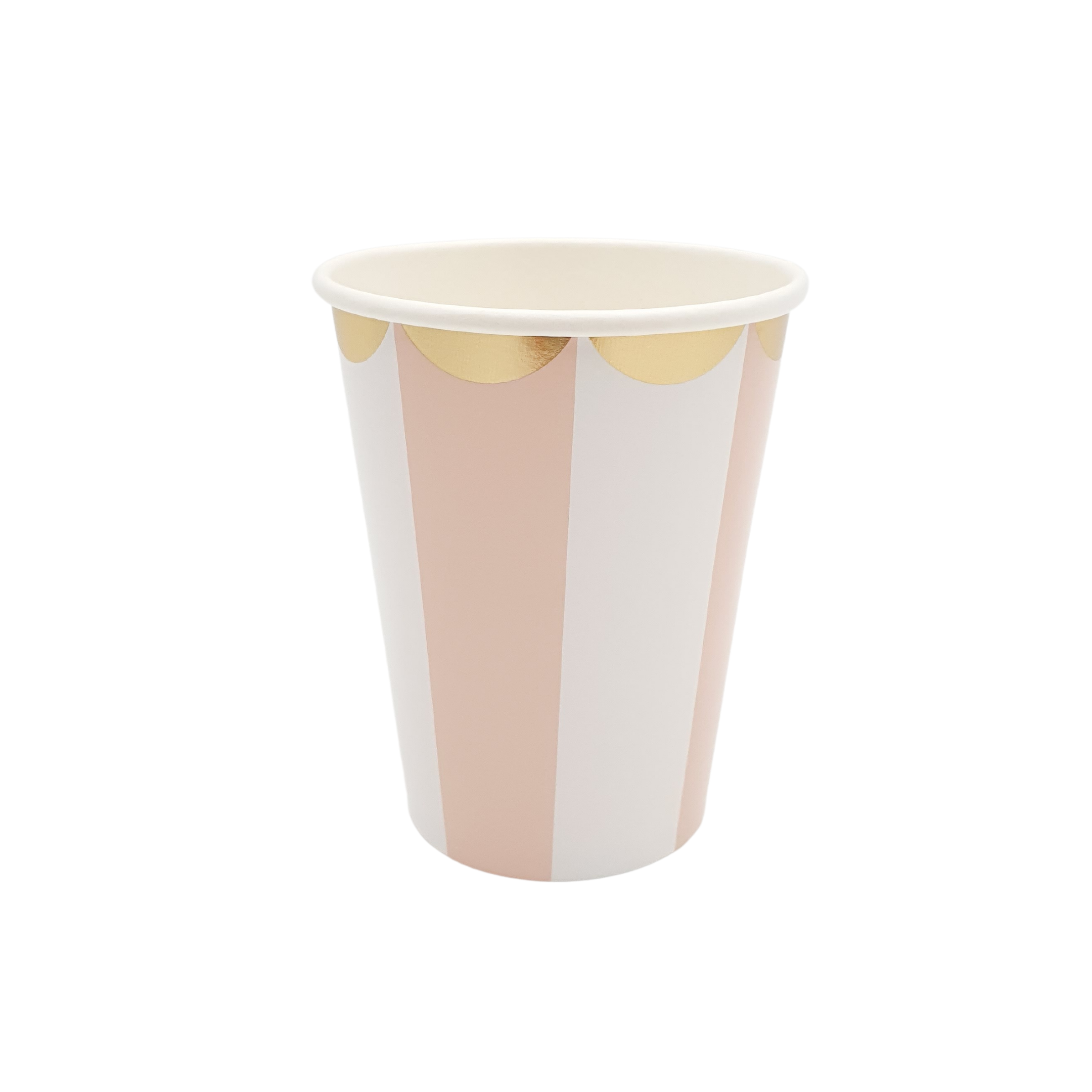 BABY PINK STRIPE PAPER CUP