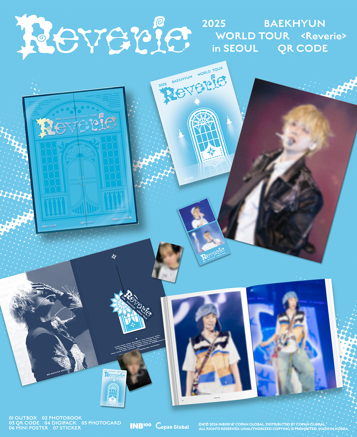 พรี) 2025 BAEKHYUN WORLD TOUR [Reverie] in SEOUL Blu-ray & Qr code