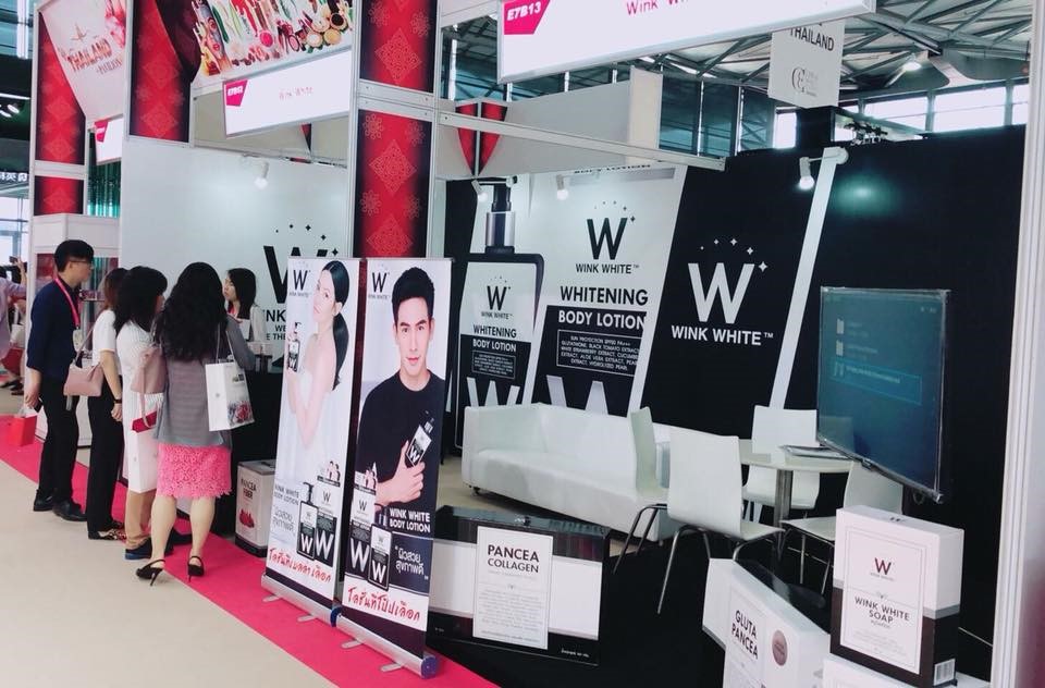 ประมวลภาพกิจกรรม การออกบูธแสดงสินค้า WINK WHITE ที่ งาน China beauty expo 2018