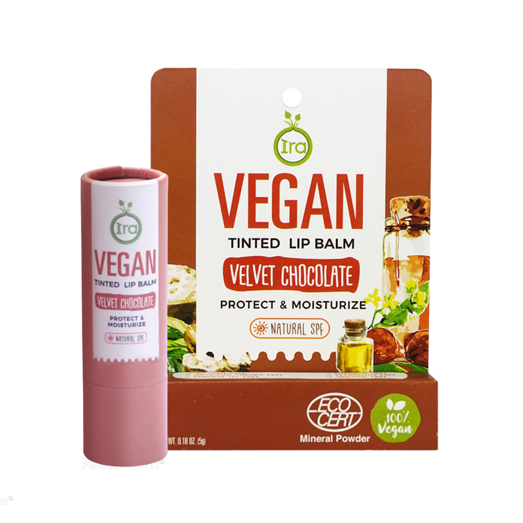 Vegan Tinted Lip Balm: Velvet Chocolate