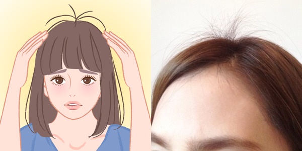 ใช้ลิปมันช่วยจัดแต่งทรงผม ทาลิปมันบริเวณที่ผมชี้ฟู