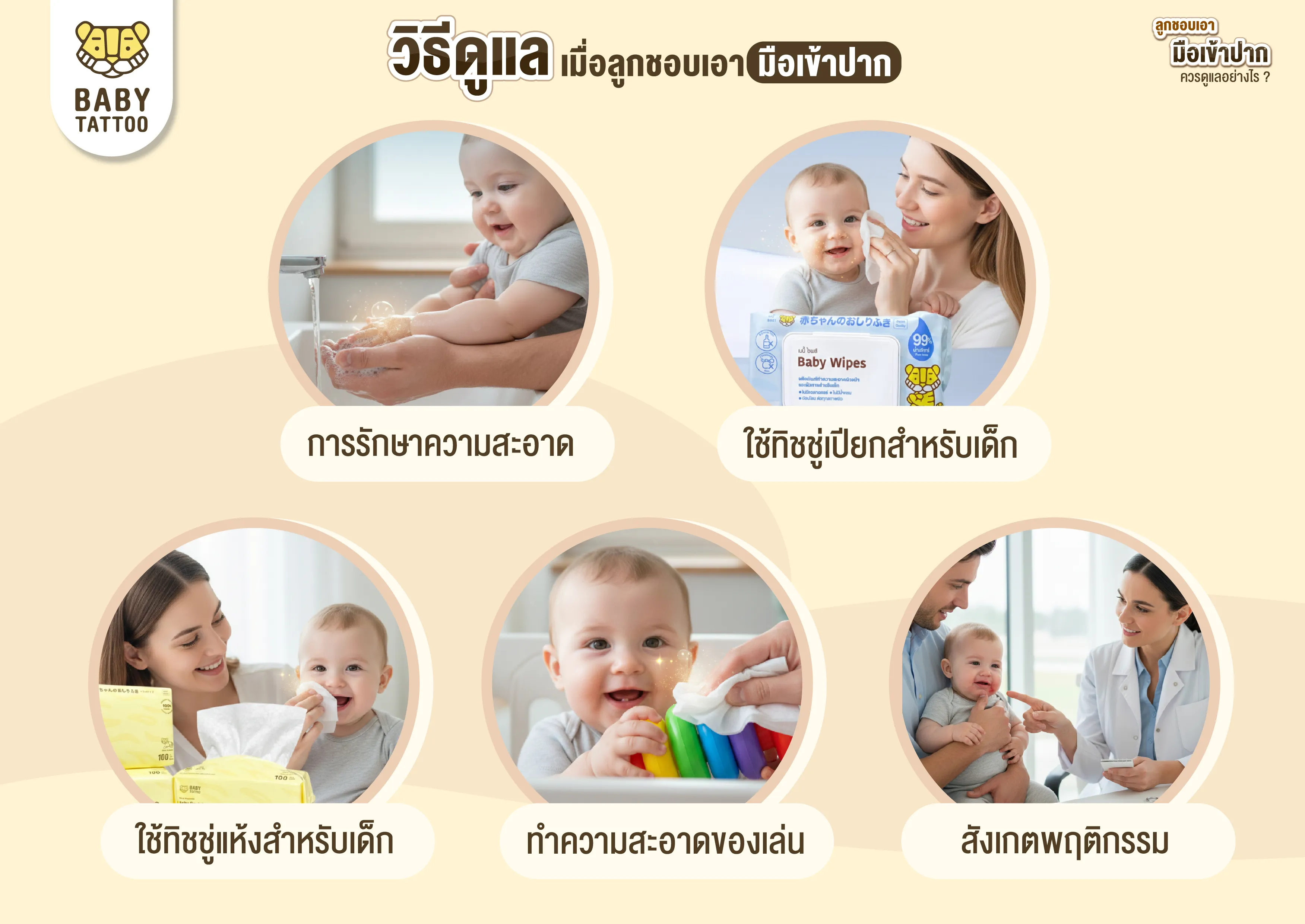 วิธีดูแล เมื่อ ลูกชอบเอามือเข้าปาก