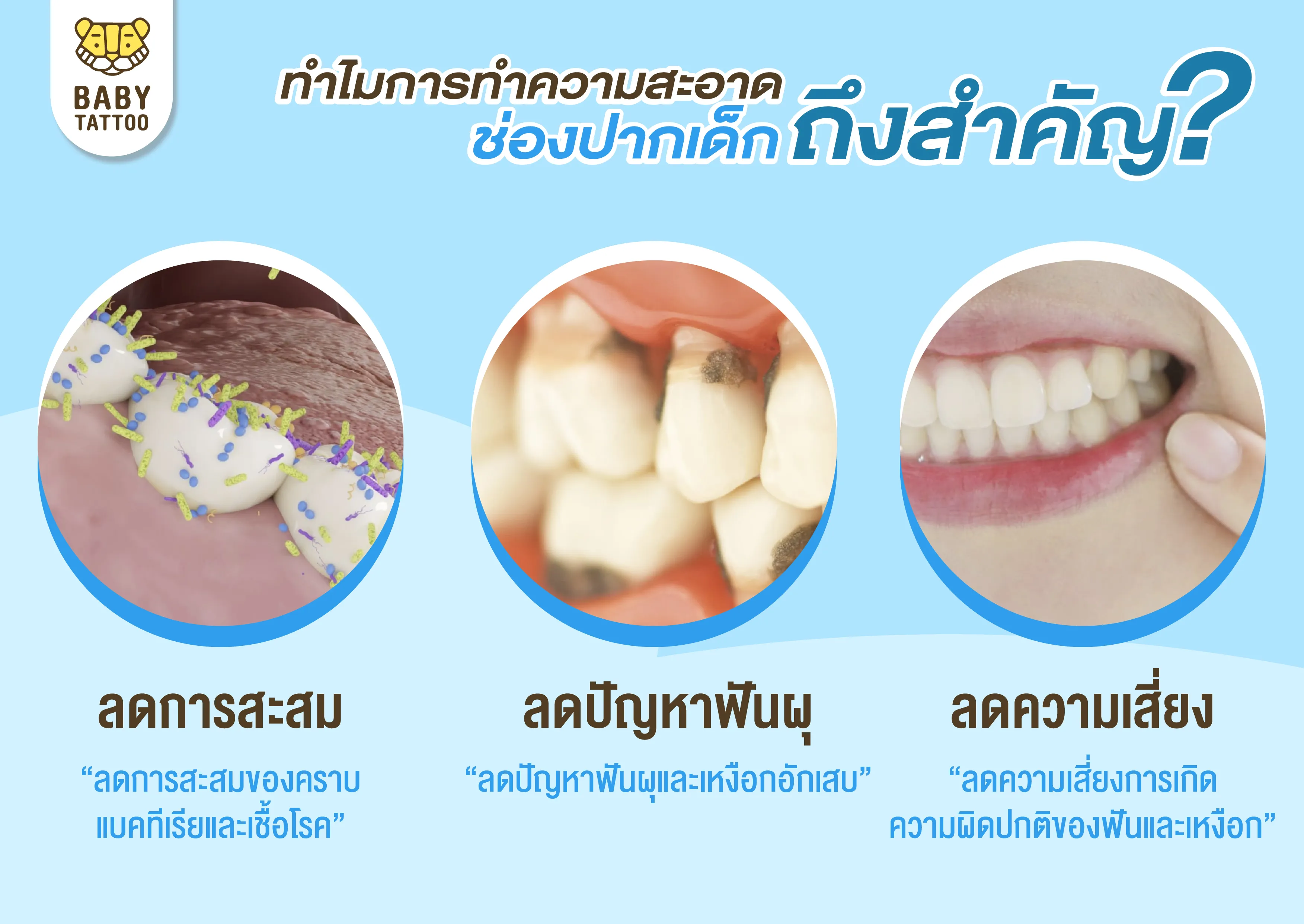 ทำไมการทำความสะอาดปากเด็กถึงสำคัญ