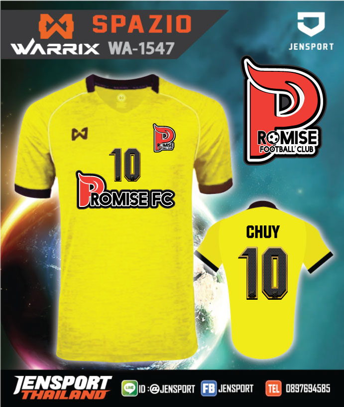 เสื้อฟุตบอล Warrix WA-1547 Spazio PROMISE-FC