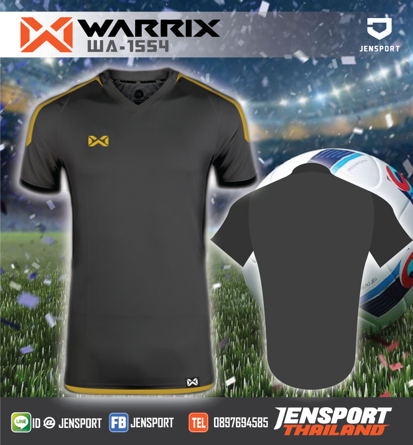 เสื้อฟุตบอล-Warrix-WA1554-สีดำ
