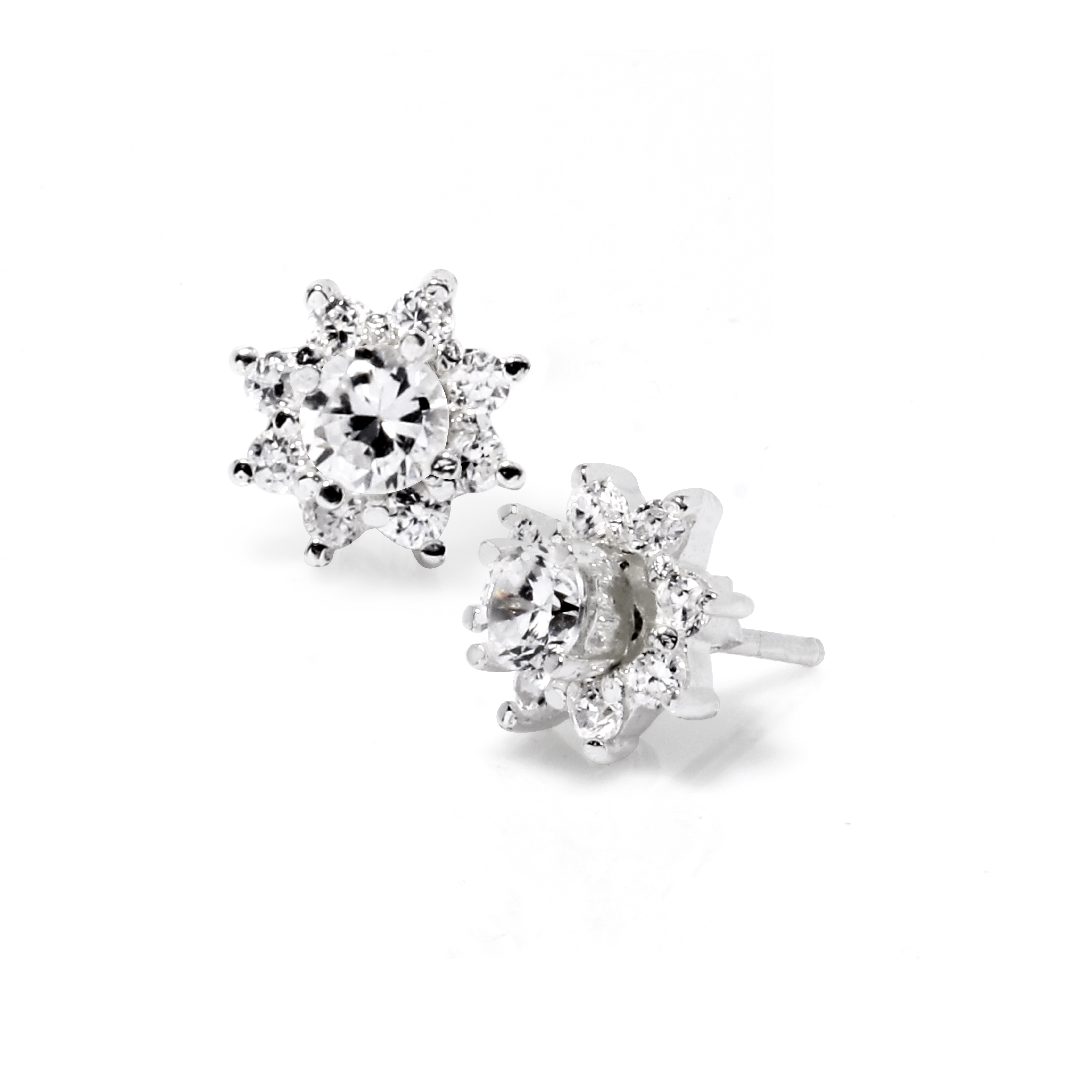 Sterling Silver CZ Earrings Can Be Separated