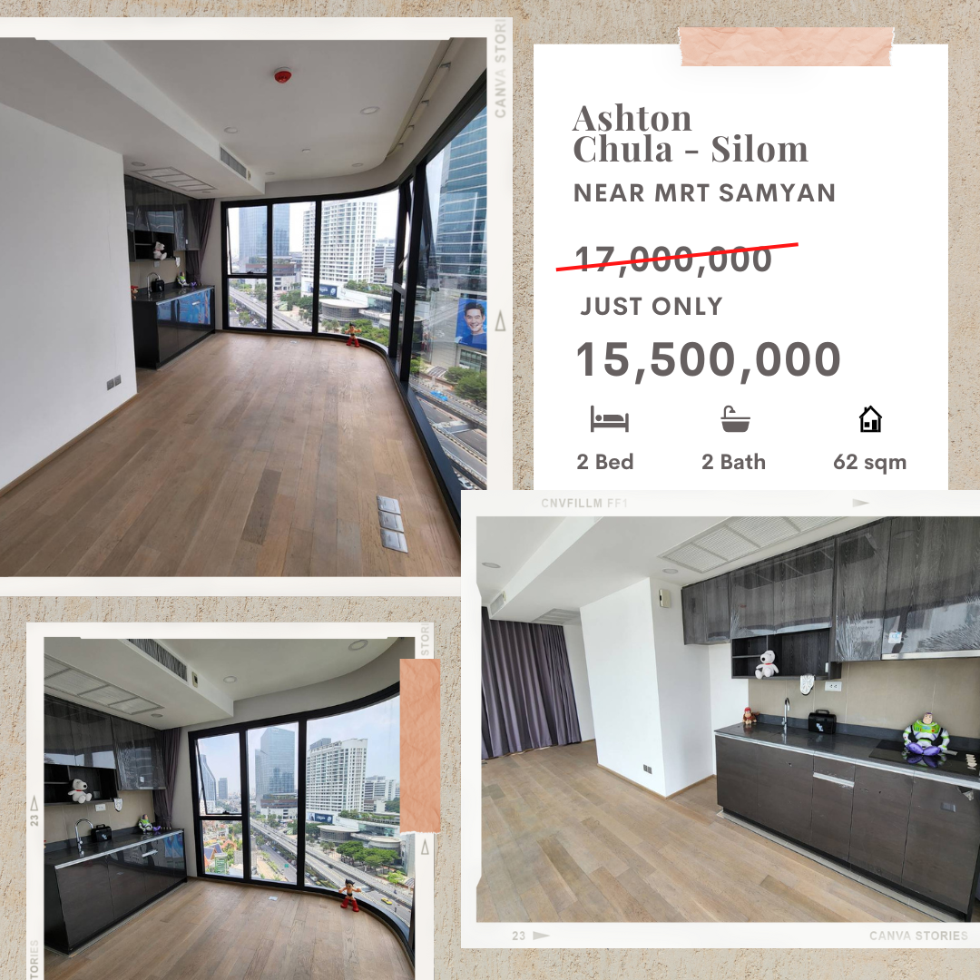 Buy This Room + Free NFT Investment Course!! 2BR 2BA for SALE at Ashton Chula - Silom!! Opportunity of a Lifetime!!
