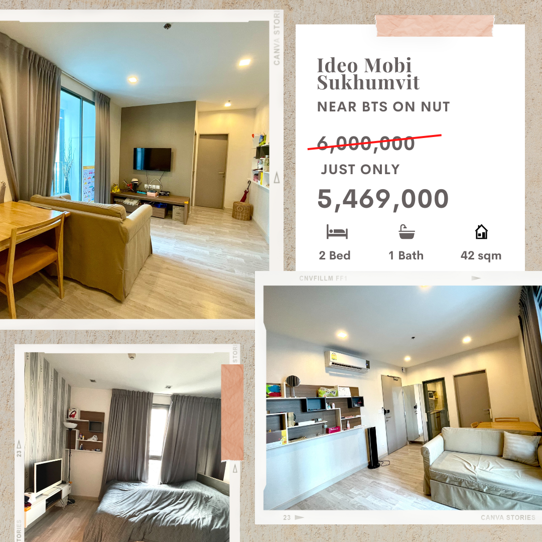 Lower than the Market Value!! Fully Furnished Beautiful unit for Sale at Ideo Mobi close by BTS On Nut!!!