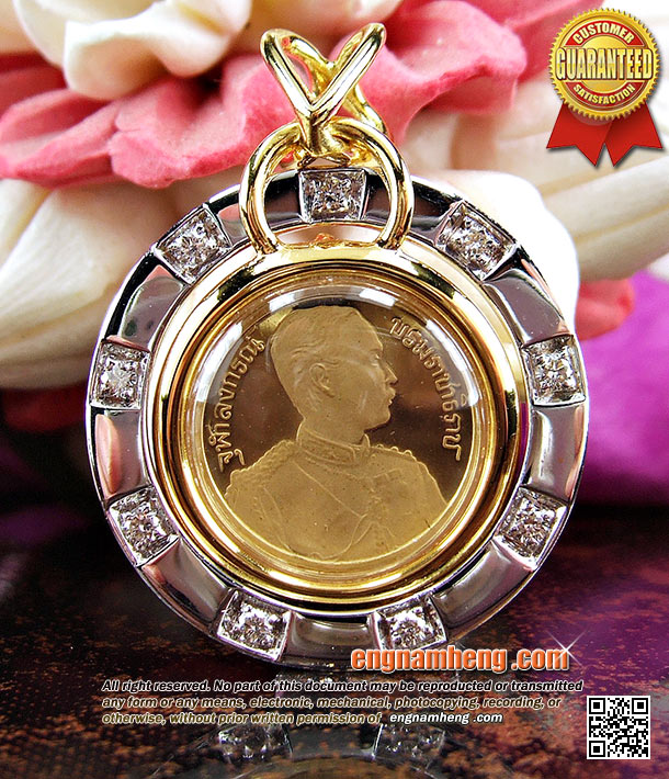 เหรียญเสด็จพ่อ ร.5 หลังพระพุทธชินราช เนื้อทองคำ เลี่ยมกรอบทองฝังเพชรเบลเยี่ยม ใส่สวยน่ารัก บูชาเป็นศิริมงคล ค้าขายร่ำรวยค่ะ