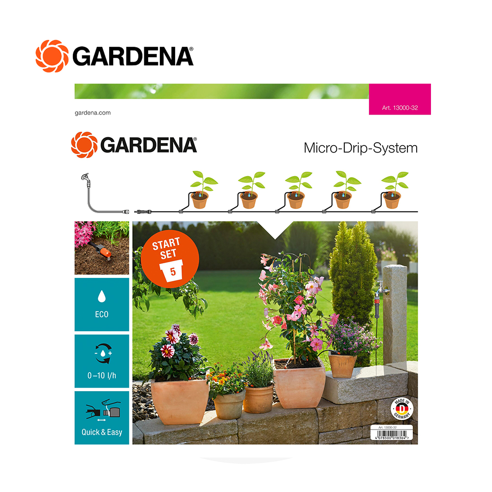 Gardena Micro-Drip-System Starter Set Flower Pots S (5)