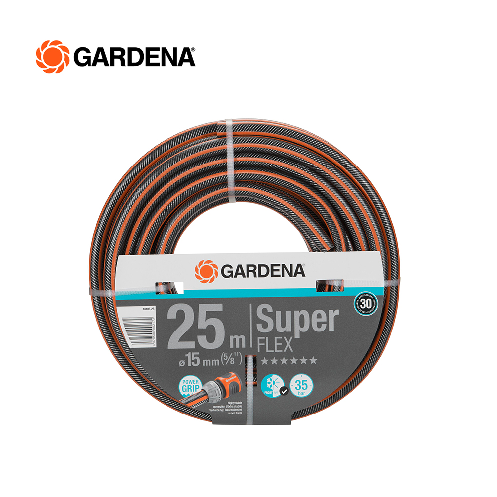 Gardena Superflex Hose 12X12(5/8"), 25M W/O  (18105-26)