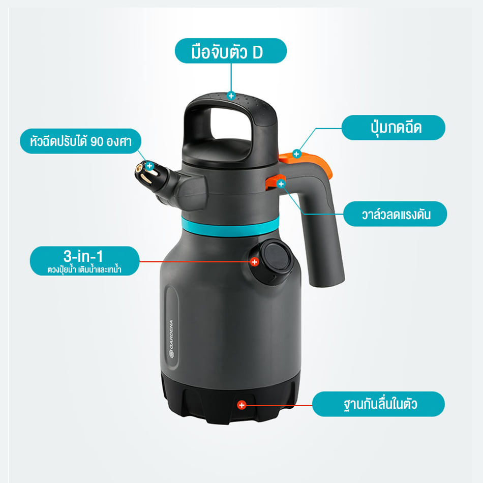 Gardena ถังพ่นน้ำ ขนาดความจุ 1.25 ลิตร