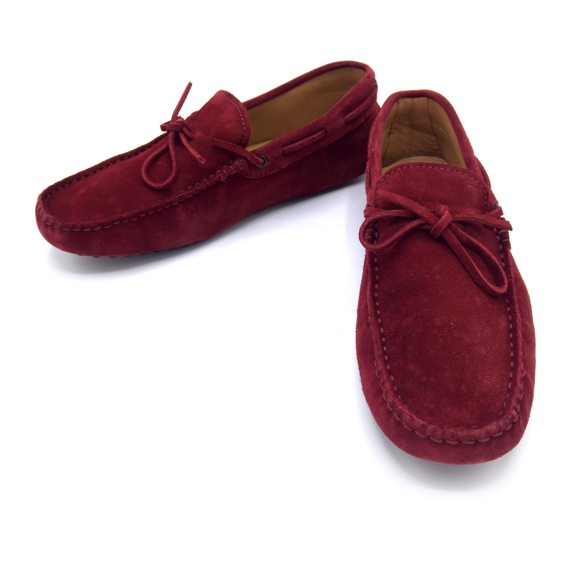 Used TOD'S Gommino Shoes 6" in Burgundy Suede