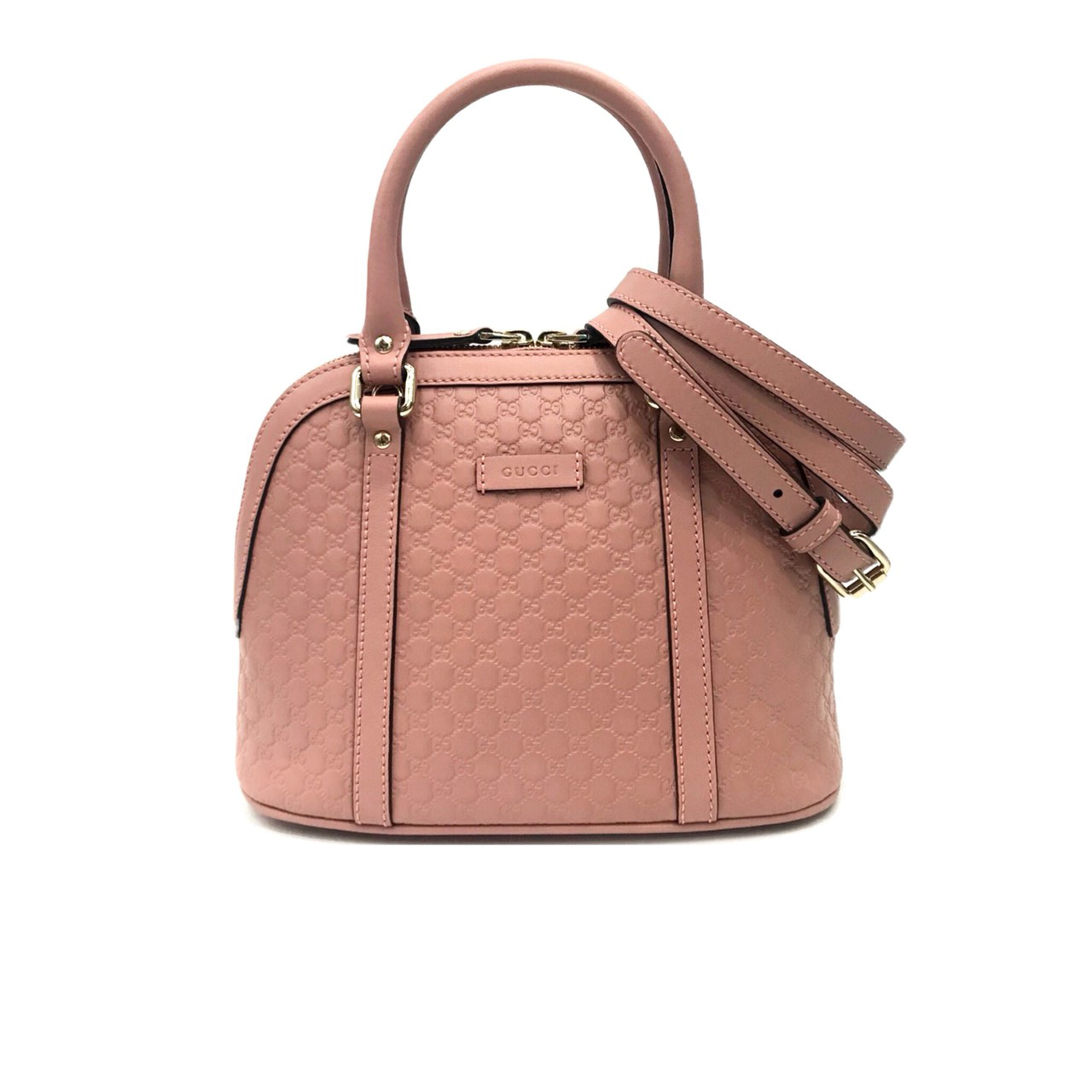New Gucci GG Alma Mini in Pink Leather GHW - Moppetbrandname