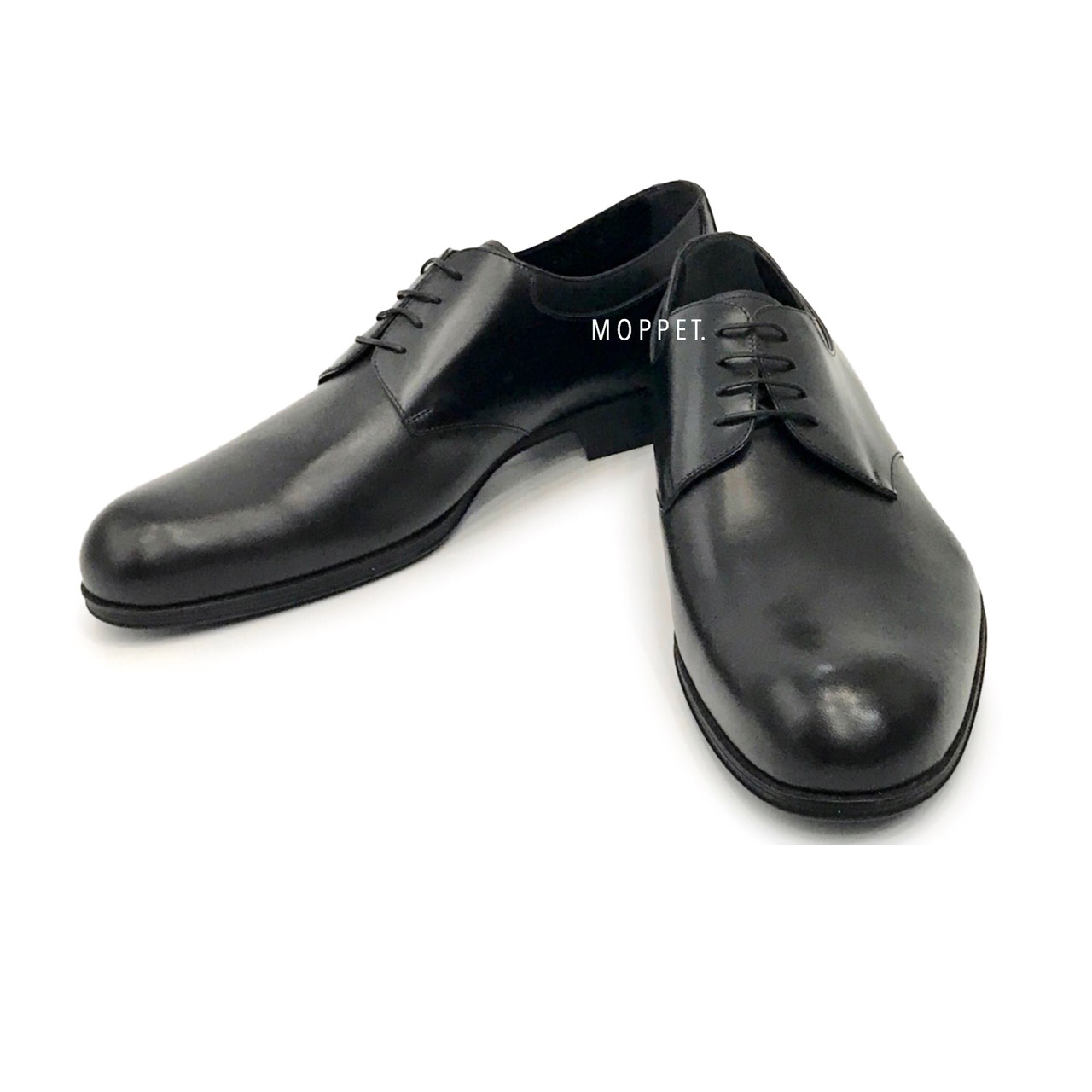 New LV Derby Loafers Size 8" in Black Lambskin Leather