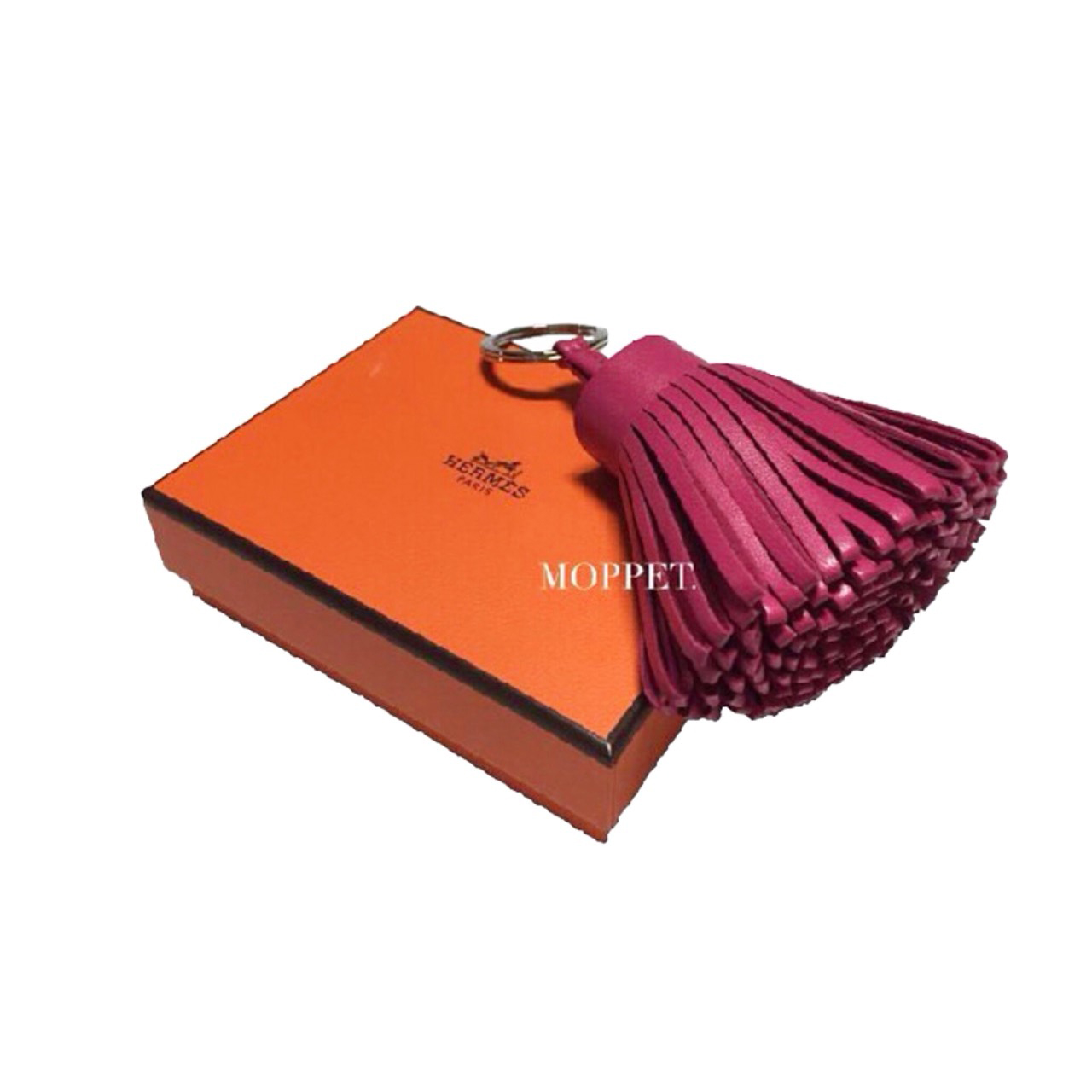 NEW Hermes Pompom in Pink Leather PHW