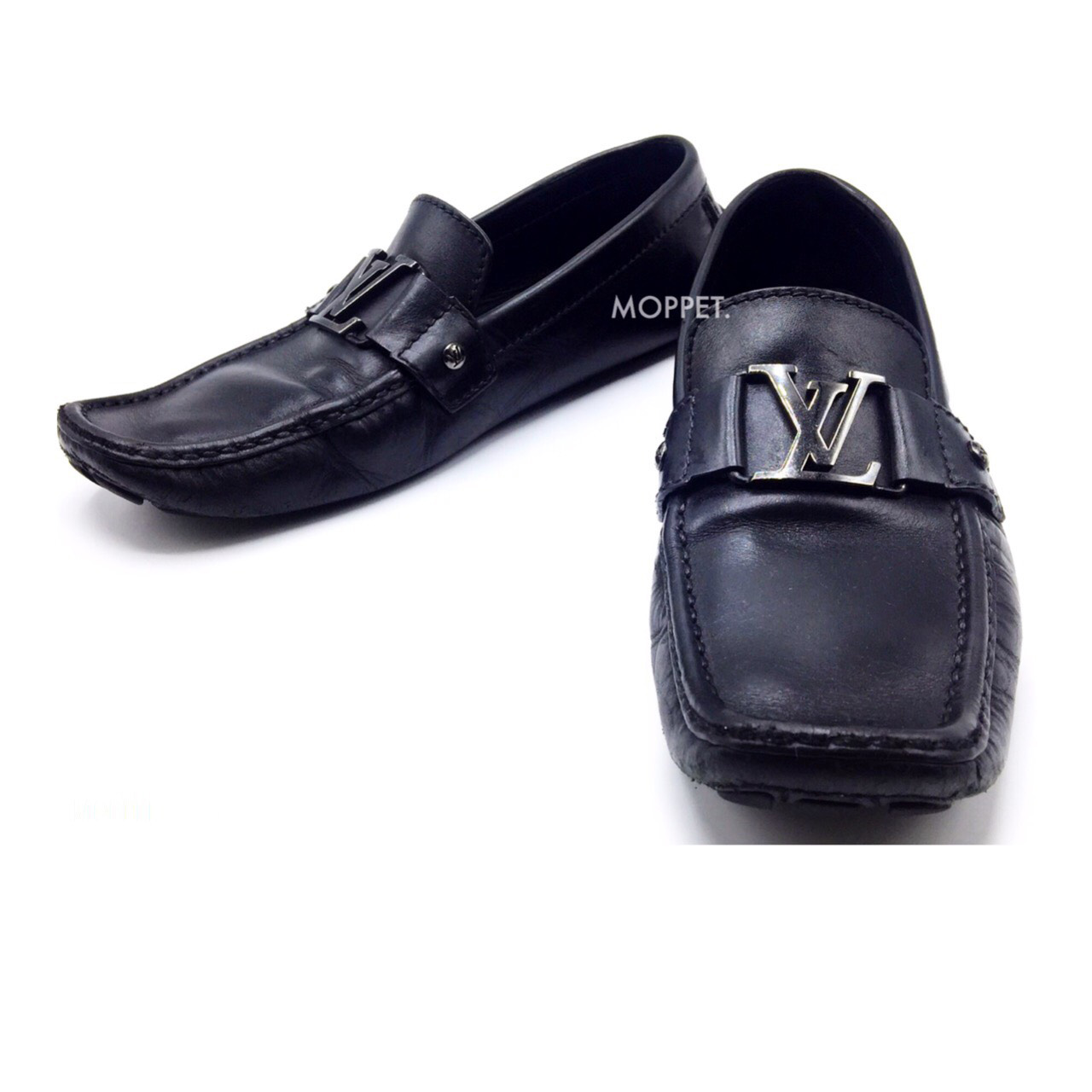 Used LV Monticarlo Size 8" in Black Leather