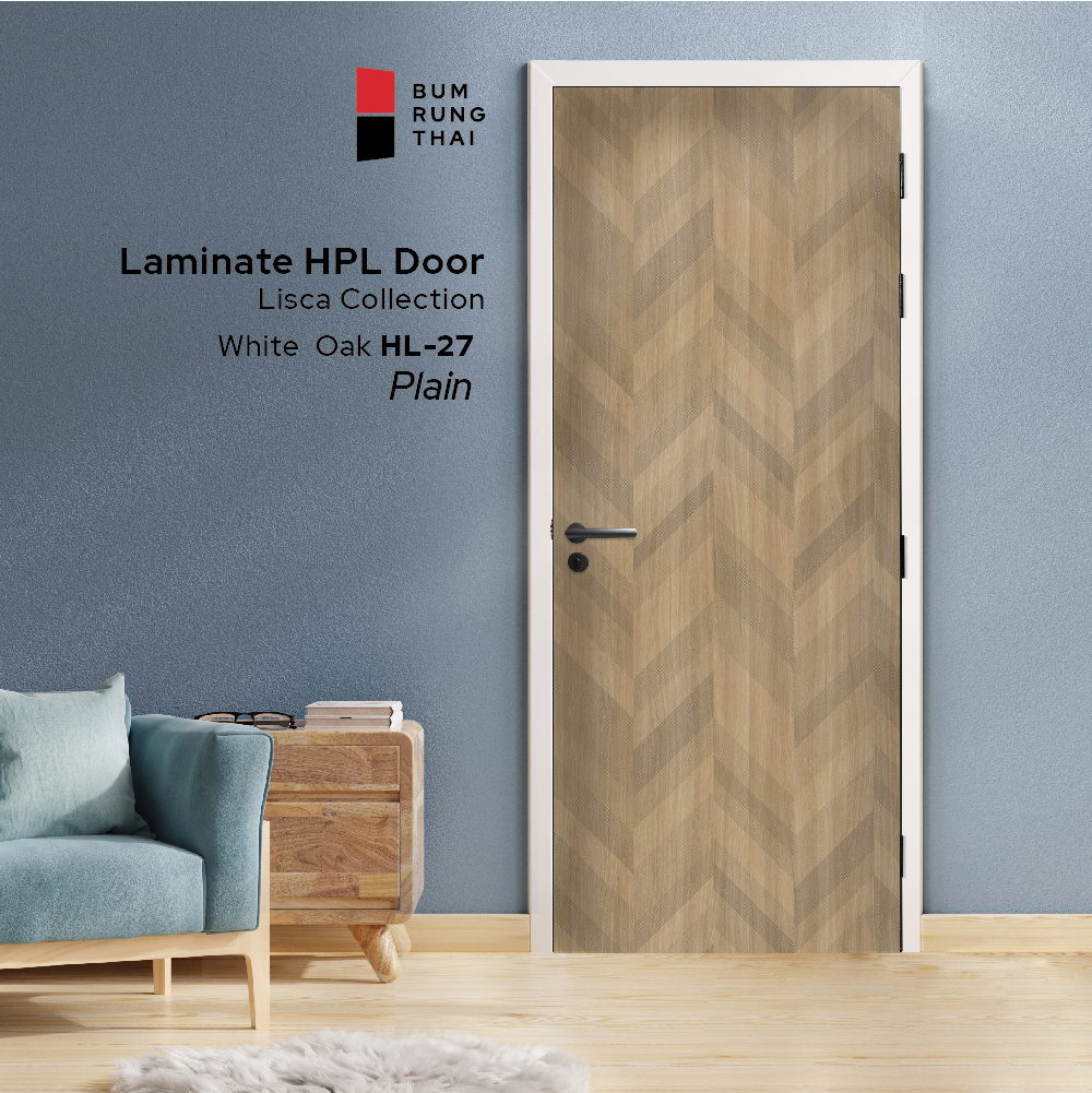 Laminate HPL door - Lisca - White oak (HL-27)