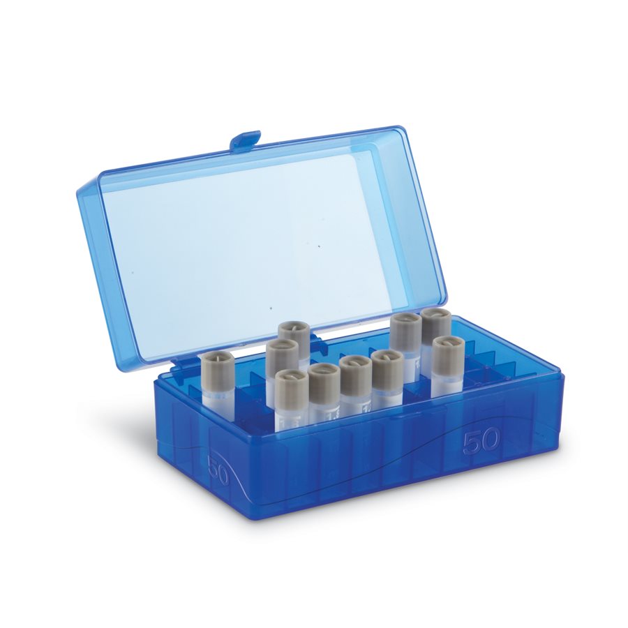 50-Well Hinged Tube Storage Box - smartscience