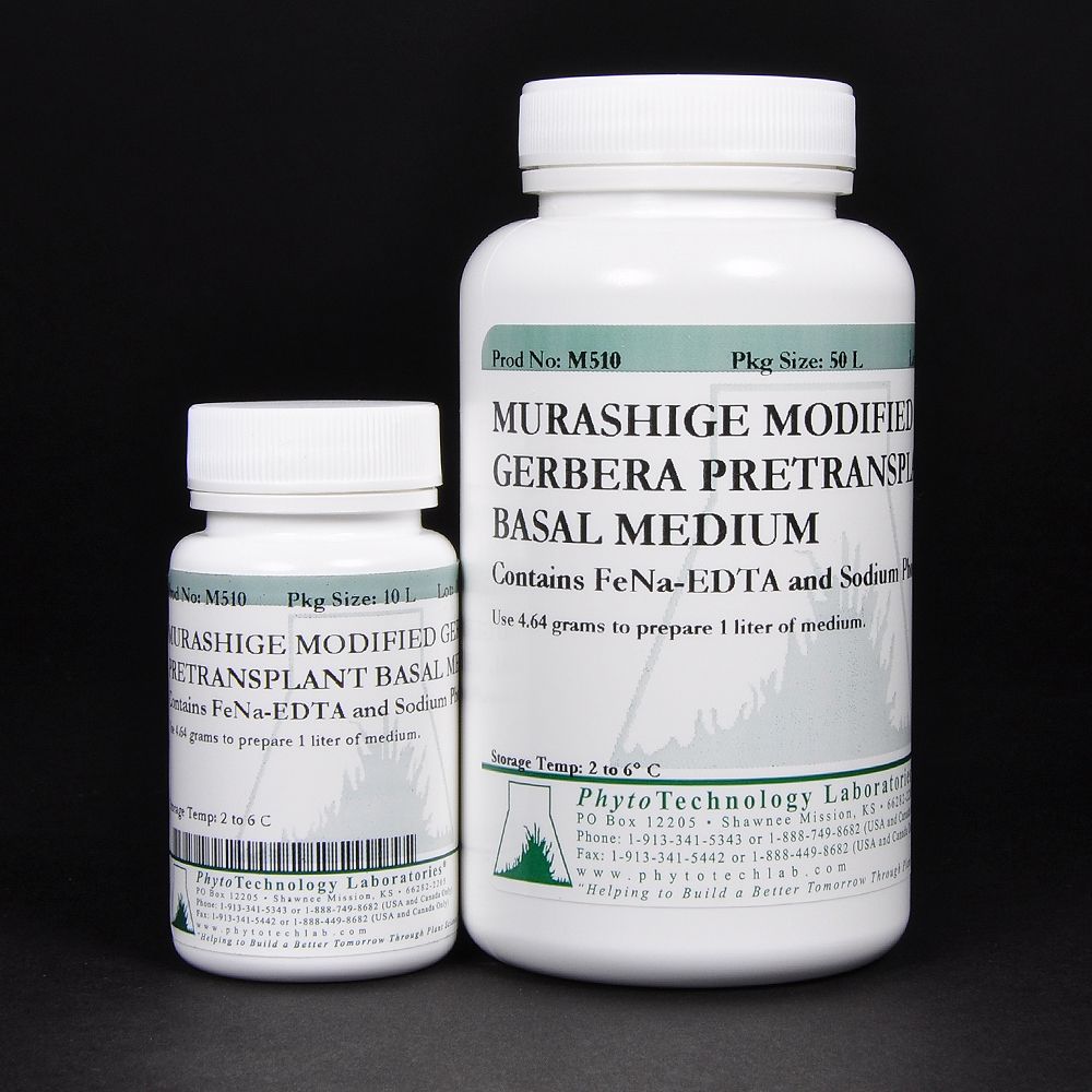 Murashige Modified Gerbera Pretransplant Basal Medium