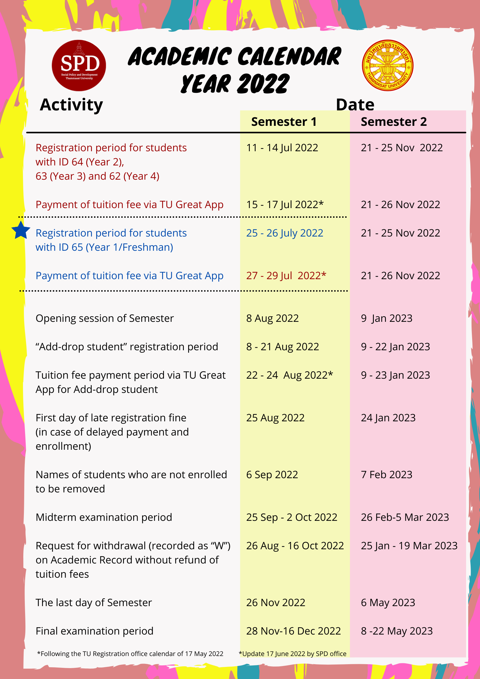 Academic Calendar - spdtu
