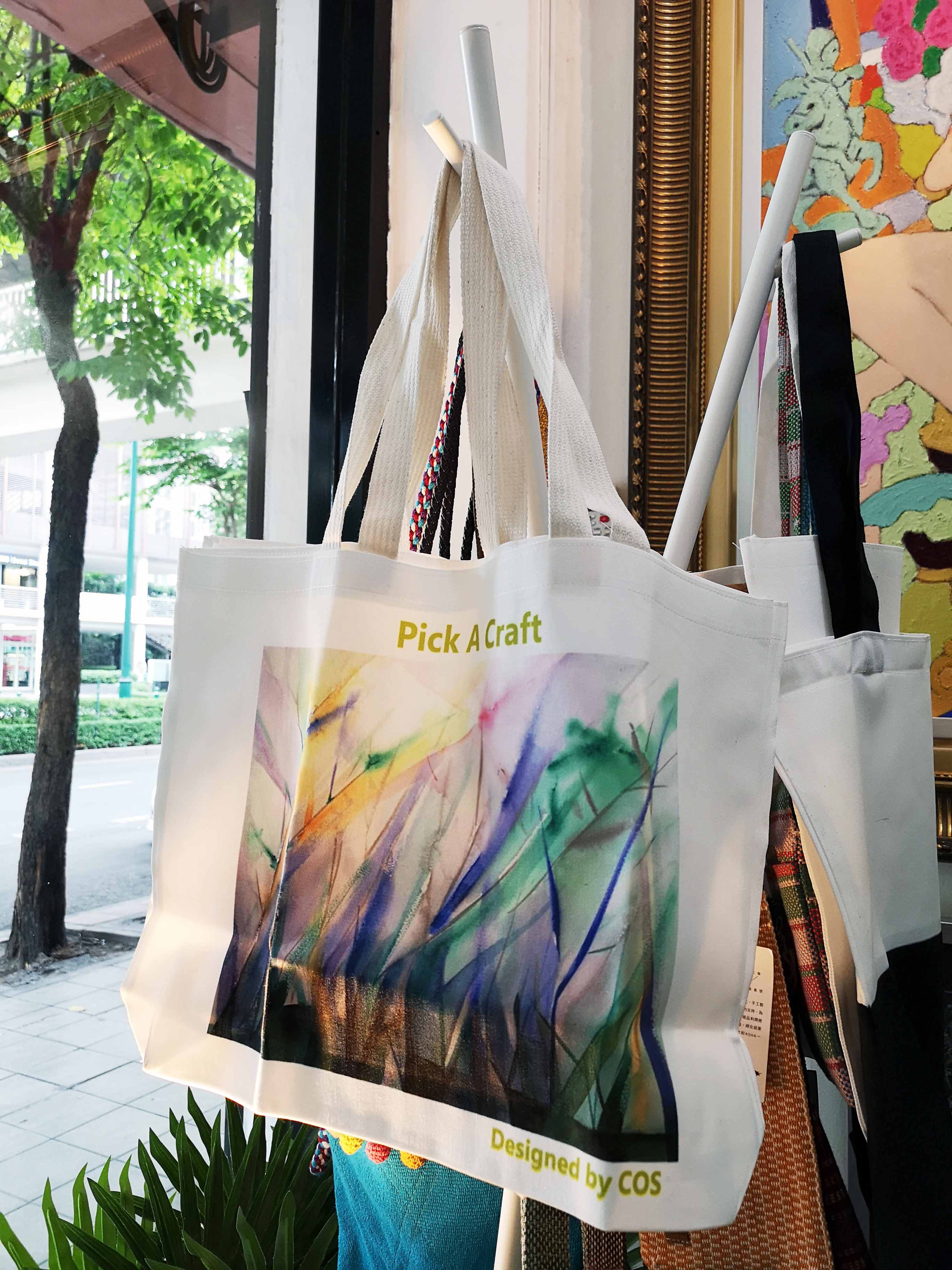 Tote Bag (Calico in White Color) - Blossom Edition (L)